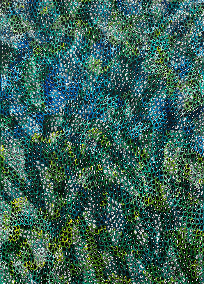 ANNA PITJARA PETYARRE - Yam Seed - Indigenous Art - Aboriginal Artwork - Based in Darwin (Australia) - Dot Art Painting - Utopia