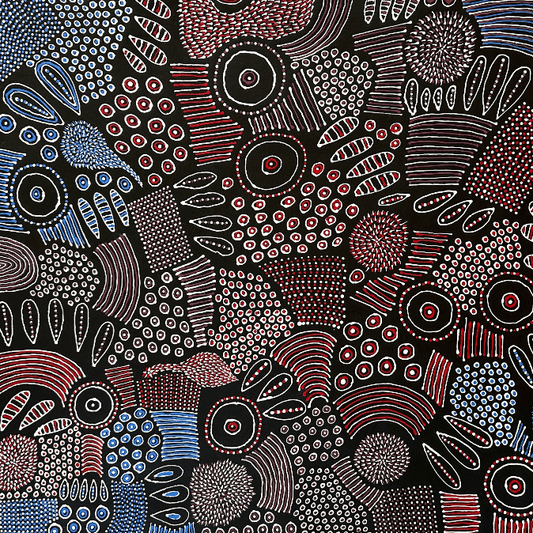 Anna Pitjara Petyarre Utopia Body Paint Design Awelye Womens Ceremony Indigenous Art Aboriginal Art Australian Art Iconography Symbolism Dot art Contemporary Art Traditional Art Based in Darwin (Australia) 