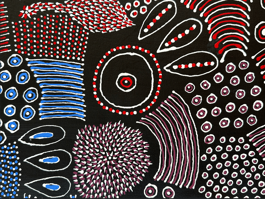 Anna Pitjara Petyarre Utopia Body Paint Design Awelye Womens Ceremony Indigenous Art Aboriginal Art Australian Art Iconography Symbolism Dot art Contemporary Art Traditional Art Based in Darwin (Australia)