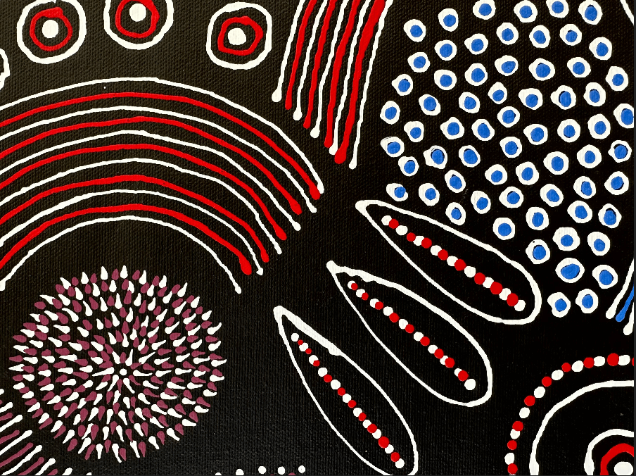 Anna Pitjara Petyarre Utopia Body Paint Design Awelye Womens Ceremony Indigenous Art Aboriginal Art Australian Art Iconography Symbolism Dot art Contemporary Art Traditional Art Based in Darwin (Australia)