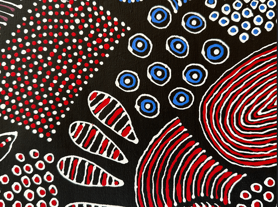 Anna Pitjara Petyarre Utopia Body Paint Design Awelye Womens Ceremony Indigenous Art Aboriginal Art Australian Art Iconography Symbolism Dot art Contemporary Art Traditional Art Based in Darwin (Australia)