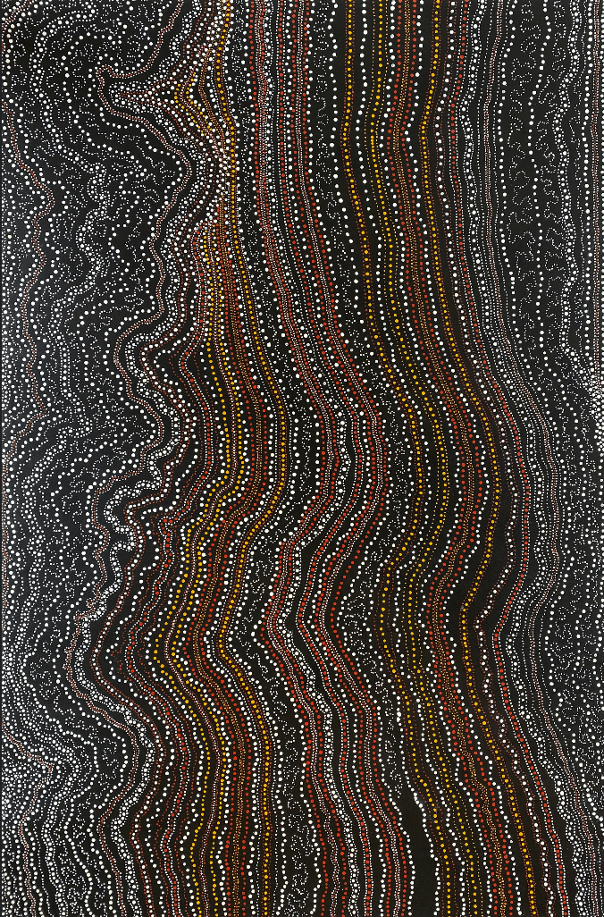 ANNA PITJARA PETYARRE - My Country - Indigenous Art - Aboriginal Artwork - Based in Darwin (Australia) - Dot Art - Iconography - Symbolism - Aerial Art - Topography art - Colour - Utopia