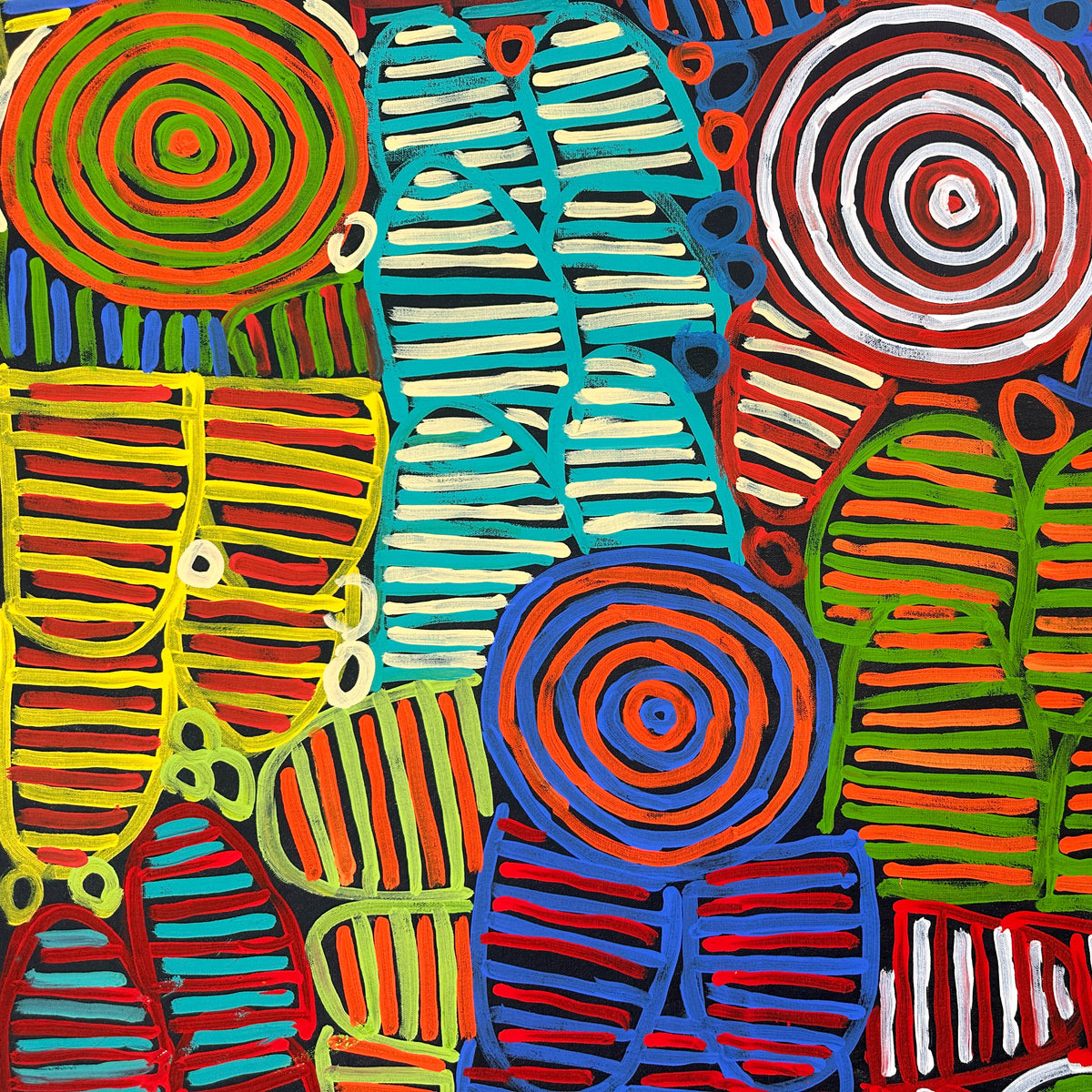 Betty Club Mbitjana, Utopia, Anwekety, Awelye, Women’s Dreaming, Art for Sale, Indigenous Art for sale, Aboriginal art for sale, Australian Art, art for sale, painting for sale, art décor, interior décor, décor, womens ceremony, art work, art gallery, Altyerre Aboriginal Art, Darwin Art Gallery, Utopia, Utopian artist, art, painting, Ethical art, original art, direct from the artist, family business, famous artist, art lover, iconic art, art story, female artist, minnie pwerle, symbolism, iconography, women