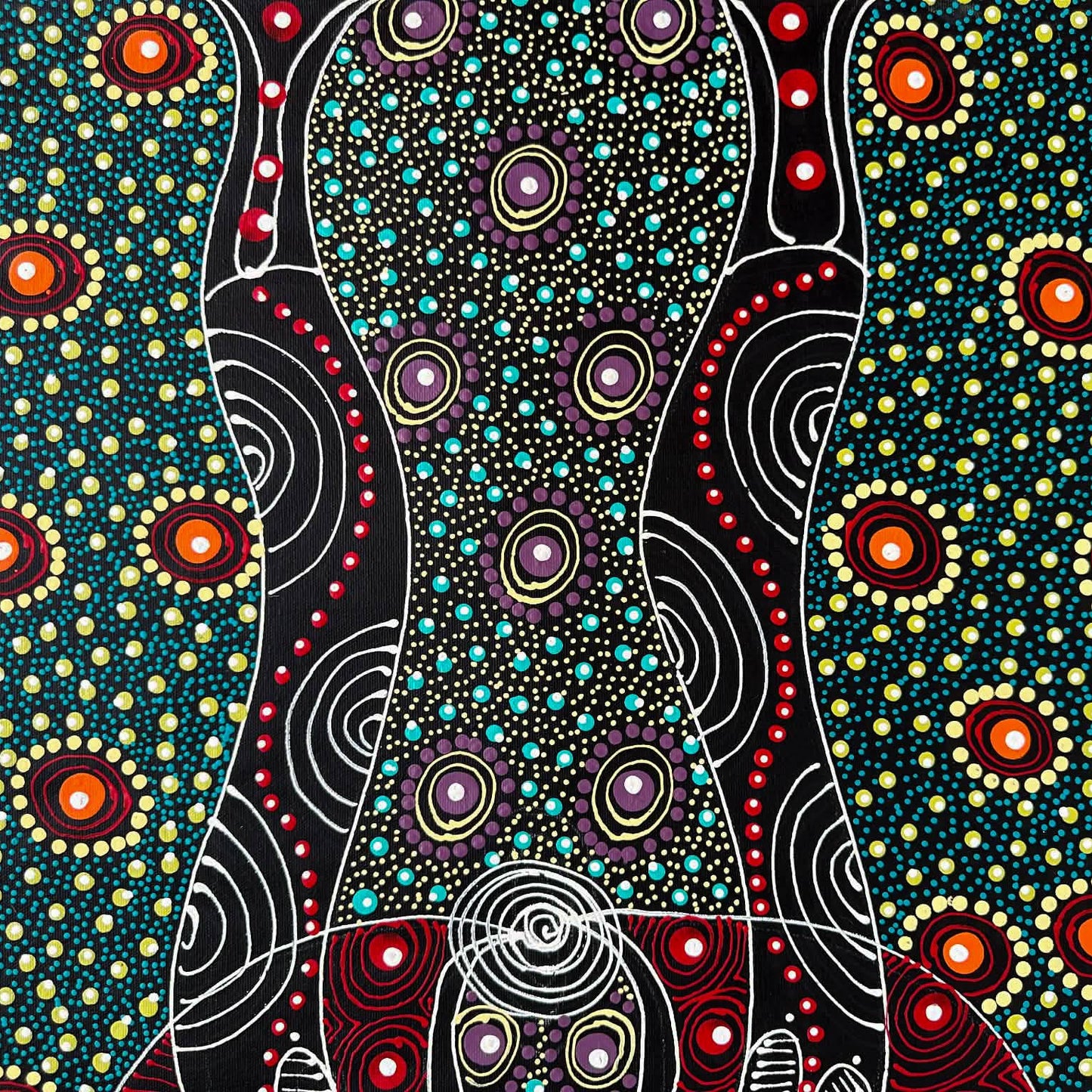 
#ColleenWallace #Colleennungarrayi #colleennungari #traditionalart #contemporaryart #aboriginalart #indigenousart #australianart #dotpainting #dotartwork #art #artwork #artforsale #painting #paintingforsale #wallart #artgallery #darwinbasedgallery #northernterritory #artstory #knowledge #decor #interiordecor #interiordesign #office #officedecor #artlover #artcollector #famousartist #dreamings #colour #colourful #intricate #Dreamtimesisters #santteresa #ltyentyeapurte #easternarrernte #altyerreaboriginalar
