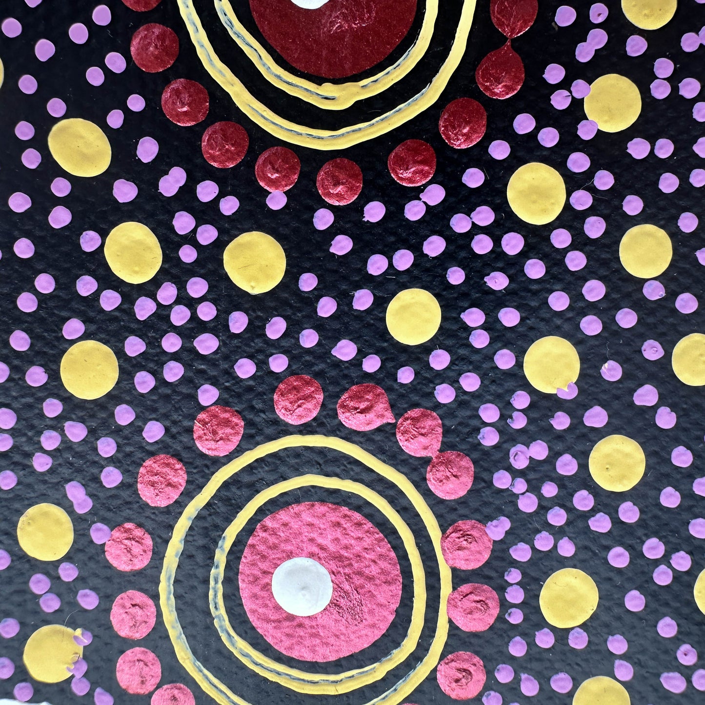 Colleen Wallace, Colleen nungarrayi, colleen nungari, traditional art, contemporary art, altyere aboriginal art, aboriginal art, indigenous art, Australian art, dot painting, dot art work, art, artwork, art for sale, Ltyentye Apurte, painting, painting for sale, wall art, art gallery, Darwin gallery, northern territory, santa Teresa, décor, interior décor, interior design, dot painting, office décor, dot art, art collector, famous artist, dreamings, colour, colourful, intricate, Dream time sisters,