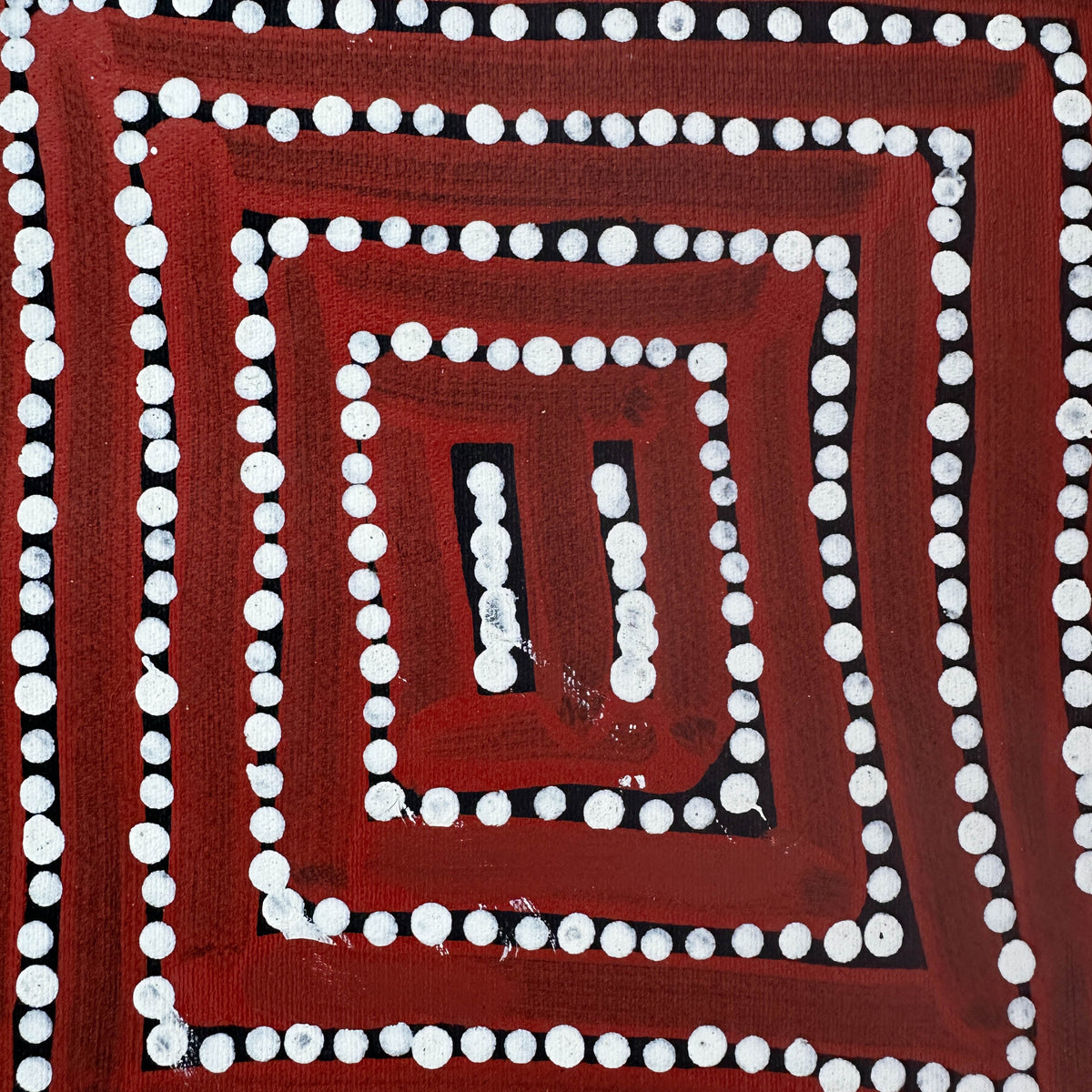 Caroline Ward Nakamarra, Walla Walla, Indigenous art, aboriginal art, austrailan painting, art for sale, painting for sale, altyerre aboriginal art, art gallery, Darwin gallery, dot art, dot painting, Pintupi, Kiwirrkurra, Western Australia, dreaming, interior décor, décor, interior decorating, art collector, western desert art, 