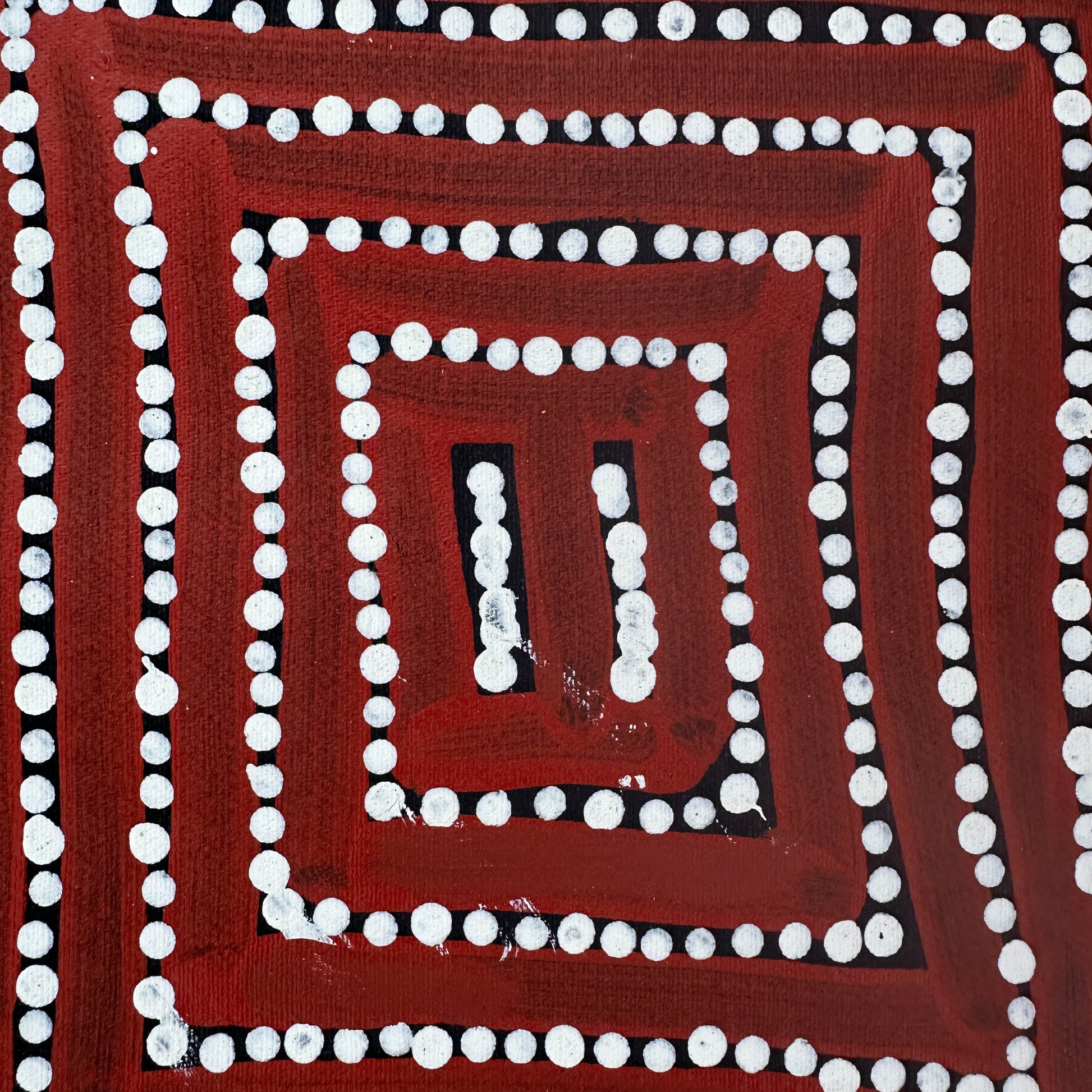 Caroline Ward Nakamarra, Walla Walla, Indigenous art, aboriginal art, austrailan painting, art for sale, painting for sale, altyerre aboriginal art, art gallery, Darwin gallery, dot art, dot painting, Pintupi, Kiwirrkurra, Western Australia, dreaming, interior décor, décor, interior decorating, art collector, western desert art, 