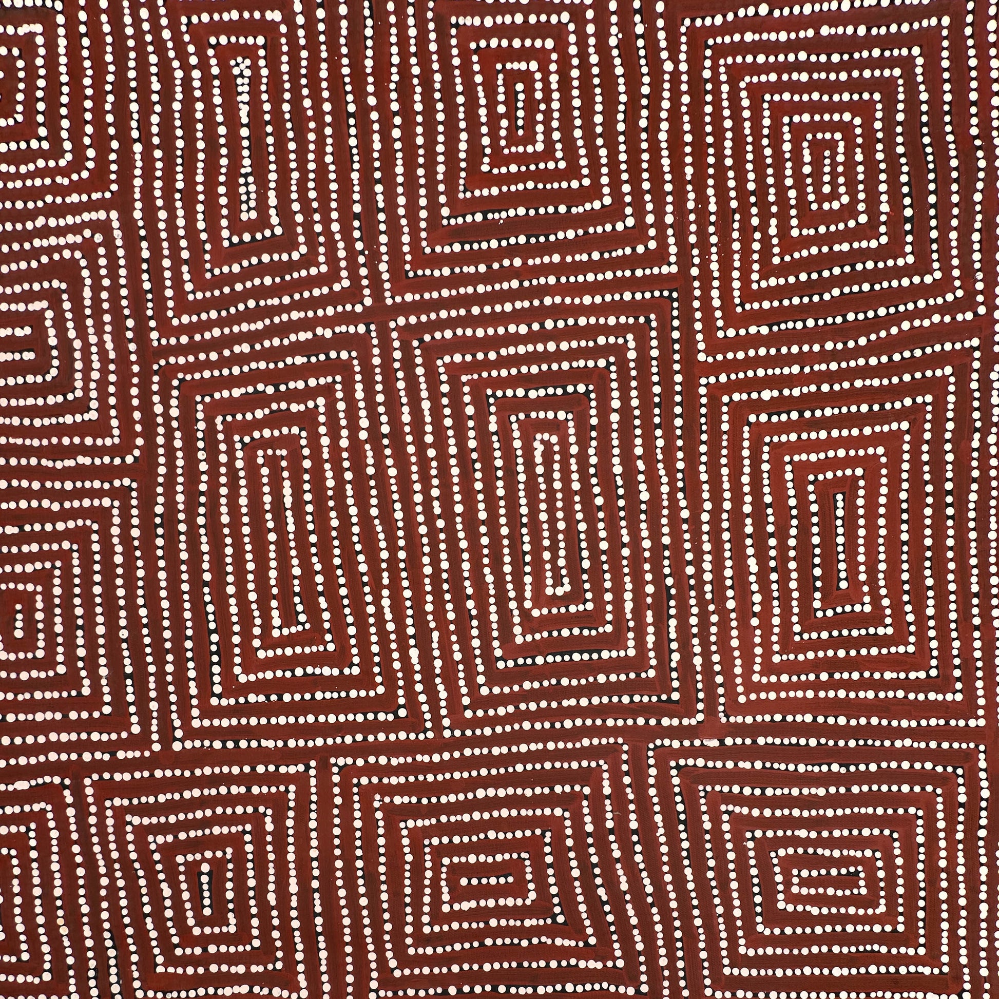 Caroline Ward Nakamarra, Walla Walla, Indigenous art, aboriginal art, austrailan painting, art for sale, painting for sale, altyerre aboriginal art, art gallery, Darwin gallery, dot art, dot painting, Pintupi, Kiwirrkurra, Western Australia, dreaming, interior décor, décor, interior decorating, art collector, western desert art, 