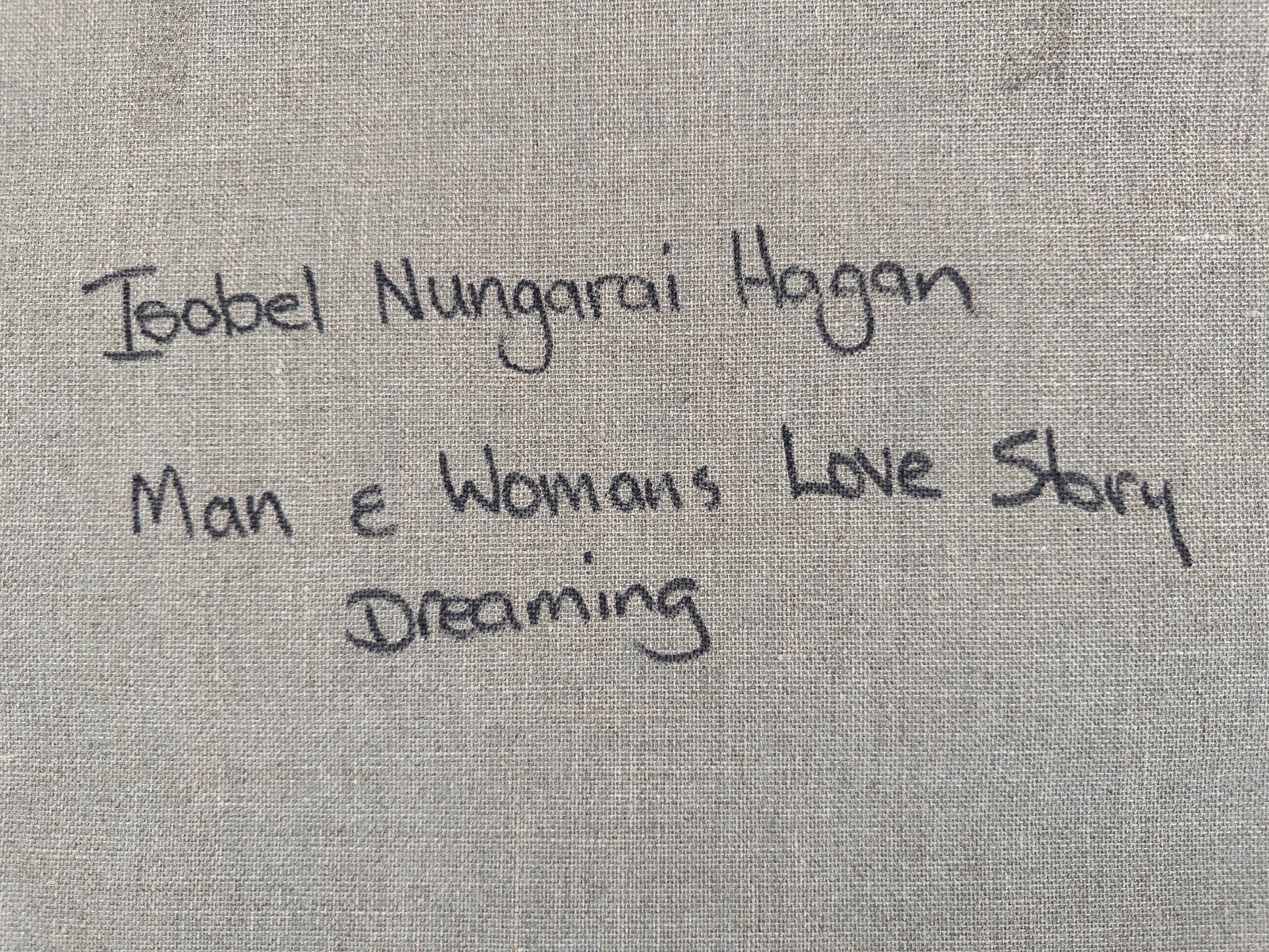 Isobel Hagan Nungarrayi + Yuelamu + Mt Allen +Indigenous Art + Aboriginal Art + Australian Art + Art Gallery + Art for Sale + Painting for sale + Dot Painting + dot art work + trradtional art + yellow + orange + grey + white + brown + footprints + darwin based gallery + family owned gallery +