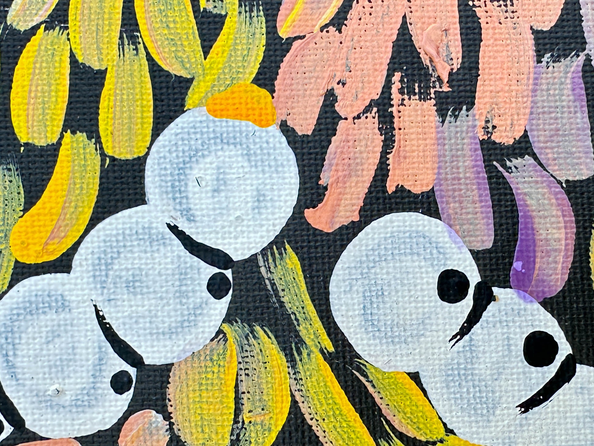 Julie Napaltjarri Dempsey + Papunya + indigenous art + Aboriginal art + australian art + bush tucker + bush foods + altyerre aboriginal art + art for sale + painting for sale + darwin based art gallery +