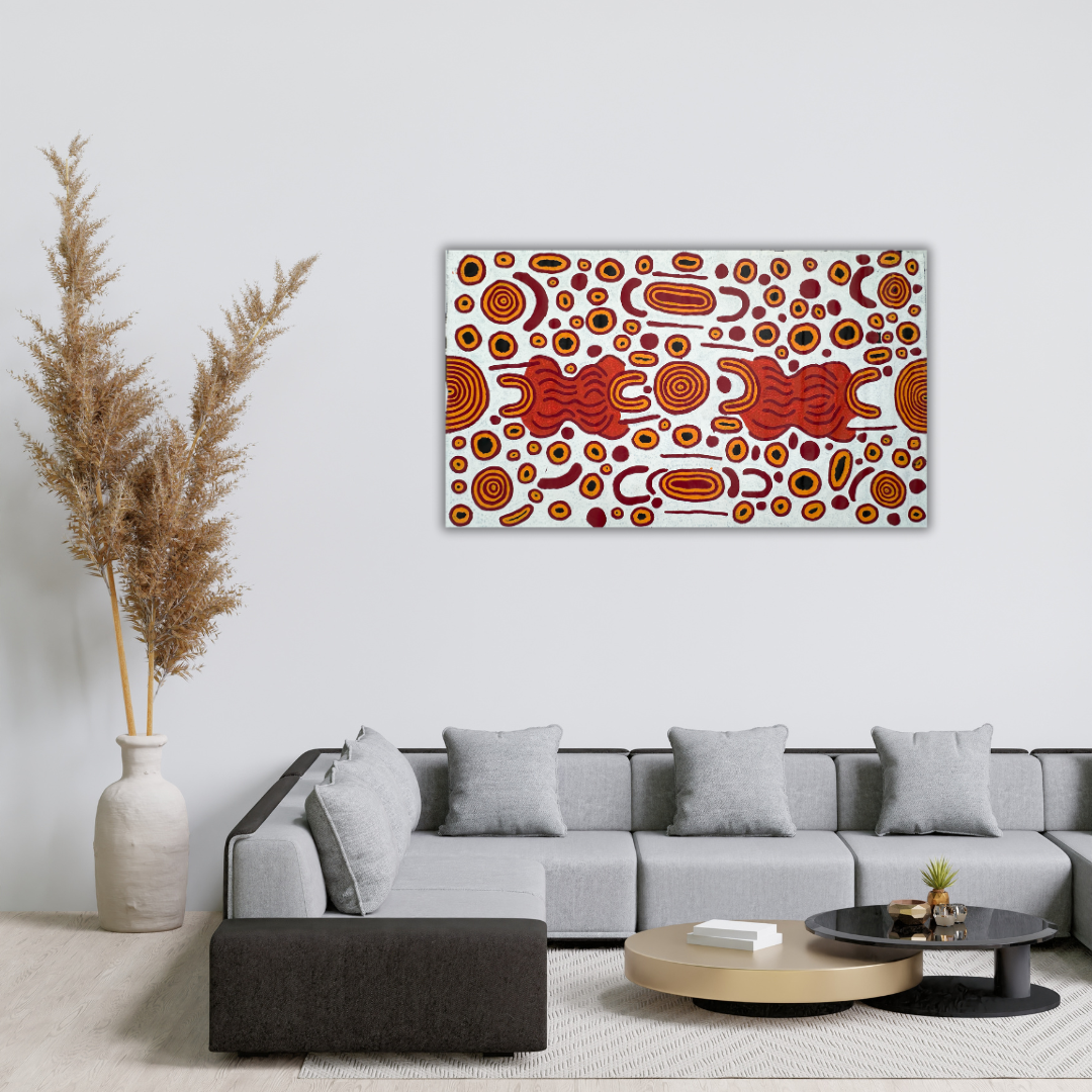 #JenniferNginanaMitchell #WesternDesert #AboriginalArt #IndigneousArt #ArtforSale #PaintingforSale #InteriorDesign #InteriorDecor #Painting #Art #Dreaming #ArtStory #DarwinNorthernTerritory #Darwin #ArtGallery #DarwinArtGallery #Canvas #ArtWork #AustralianArt #AerialPerspective #Artist #originalart #JM467#Altyerre #AltyerreAboriginalArt 