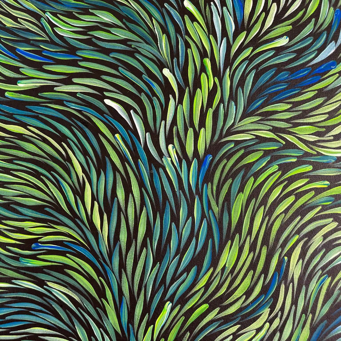 
#jeanniepitjara #jeanniepetyarre #bushmedicineleaves #contemporaryart #aboriginalart #indigenousart #australianart #art #artwork #artforsale #painting #paintingforsale #wallart #artgallery #darwinbasedgallery #northernterritory #artstory #knowledge #decor #interiordecor #interiordesign #office #officedecor #artlover #artcollector #famousartist #dreamings #altyerreaboriginalart #bushmedicine #familybusiness #movement #hypnotic 
