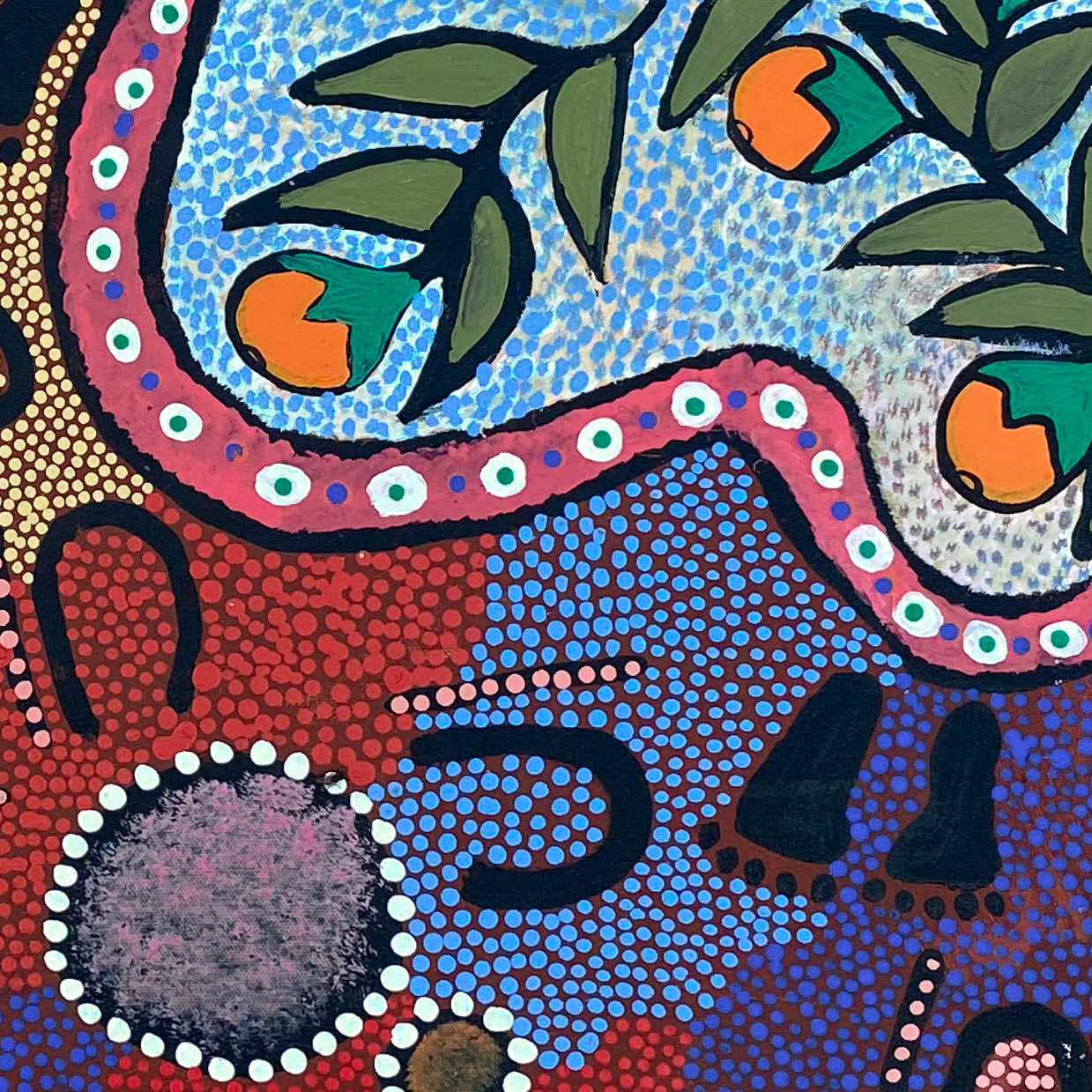 #kitycollins #northernterritory #uluru #dotart #dotpainting #art #artforsale #painting #paintingforsale #indigenousart #aboriginalart #australianart #dreaming #womensdreaming #officedecor #artdecor #interiordesign #interiordecor #altyerreaboriginalart # Pitjantjatjara #Yankunytjatjara #colourful #artgallery #contemporarycolours #wallart #homedecor #homeoffice #iconography #symbolism #bushtracker #azariachamberlain #knowledgepasseddown 