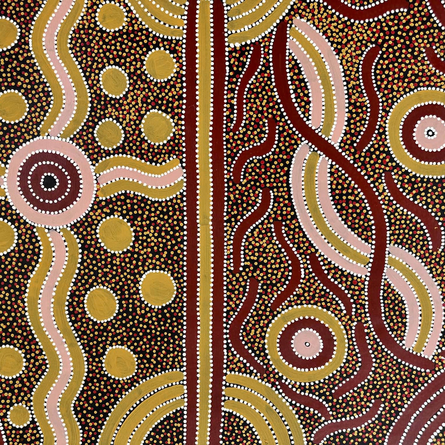 #lindsaybird #lindsaybirdmpetyane #utopia #anmatyerre #traditionalart #aboriginalart #indigenousart #australianart #dotpainting #dotartwork #art #artwork #artforsale #painting #paintingforsale #wallart #artgallery #darwinbasedgallery #northernterritory #artstory #knowledge #decor #interiordecor #interiordesign #office #officedecor #artlover #artcollector #famousartist #dreamings #bushplum #ochrecolours #maleartist 