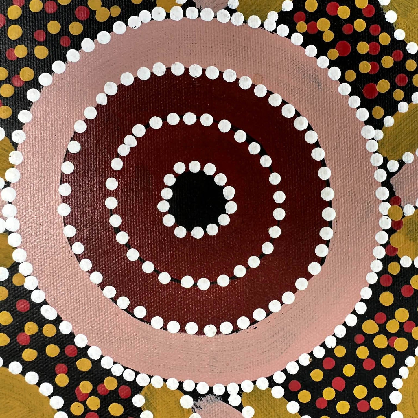 #lindsaybird #lindsaybirdmpetyane #utopia #anmatyerre #traditionalart #aboriginalart #indigenousart #australianart #dotpainting #dotartwork #art #artwork #artforsale #painting #paintingforsale #wallart #artgallery #darwinbasedgallery #northernterritory #artstory #knowledge #decor #interiordecor #interiordesign #office #officedecor #artlover #artcollector #famousartist #dreamings #bushplum #ochrecolours #maleartist 