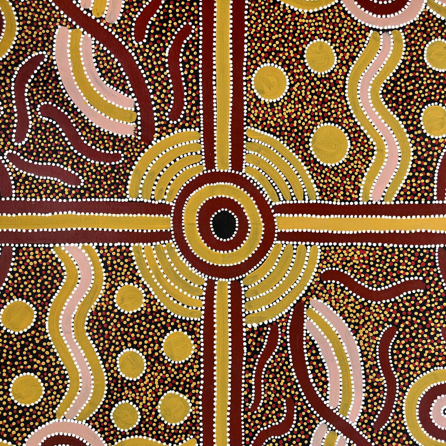 #lindsaybird #lindsaybirdmpetyane #utopia #anmatyerre #traditionalart #aboriginalart #indigenousart #australianart #dotpainting #dotartwork #art #artwork #artforsale #painting #paintingforsale #wallart #artgallery #darwinbasedgallery #northernterritory #artstory #knowledge #decor #interiordecor #interiordesign #office #officedecor #artlover #artcollector #famousartist #dreamings #bushplum #ochrecolours #maleartist 