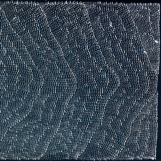 Lily Kelly Napangardi, Haasts Bluff, Northern Territory, Indigenous art for sale, Aboriginal art for sale, Australian art, Dot art painting, indigenous painting for sale, Tali, Sand hills, Warlpiri, Luritja, Mt Liebig, Interior design, Interior décor, home décor, wall art, altyerre aboriginal art, Darwin art gallery, artwork, intricate dot art, hypnotic, movemen, family business 
