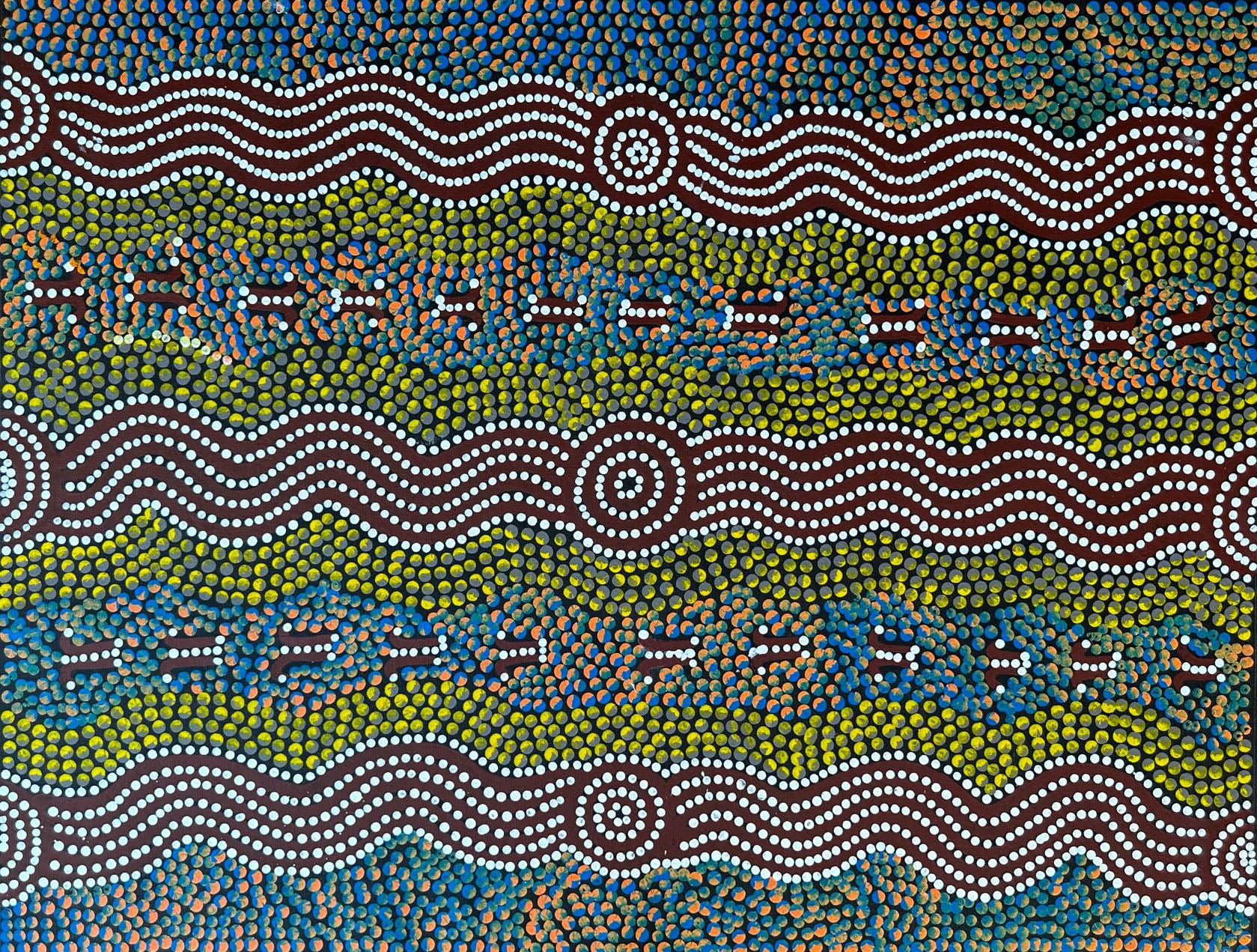 Lucy Ross Napurrurla - Wallaby Dreaming - Aboriginal Art - Indigenous Art - Australian Art - Dot Art - Dot Painting - Darwin Based Gallery