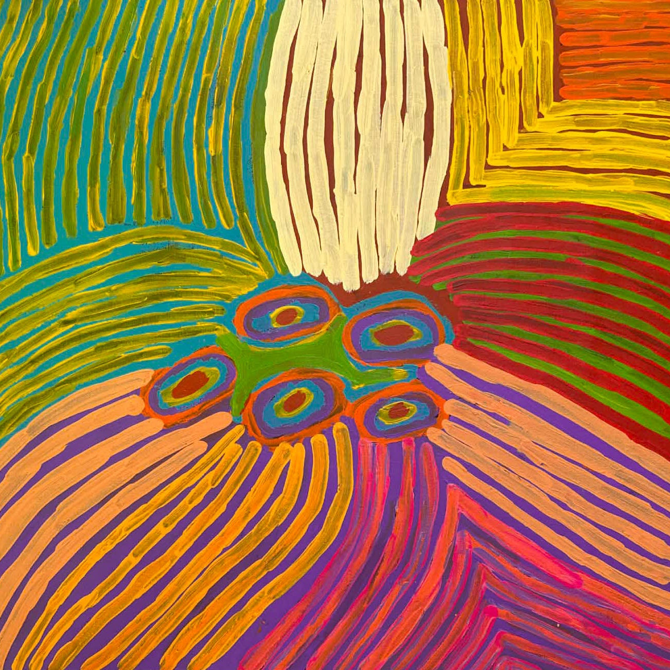 #makintinapanangka #westerndesert #pintupi #indigenousart #aboriginalart #australianart #colourful #dreaming #artcollector #orderofaustralia #artstory #knowledge #kintore #artlover #altyerreaboriginalart #artgallery #darwingallery #familybusiness #artforsale #painting #art #paintingforsale #artdecor #decor #interiordesign #interiordecorating 