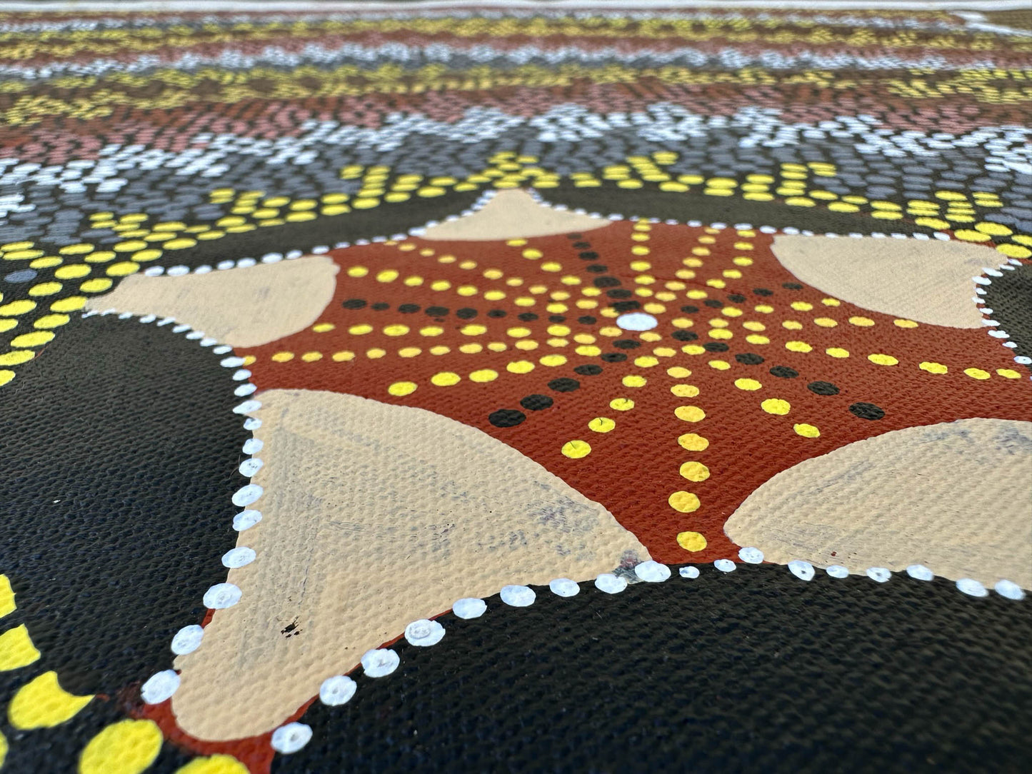 Australian Aboriginal Canvas Art - Witchetty Grub