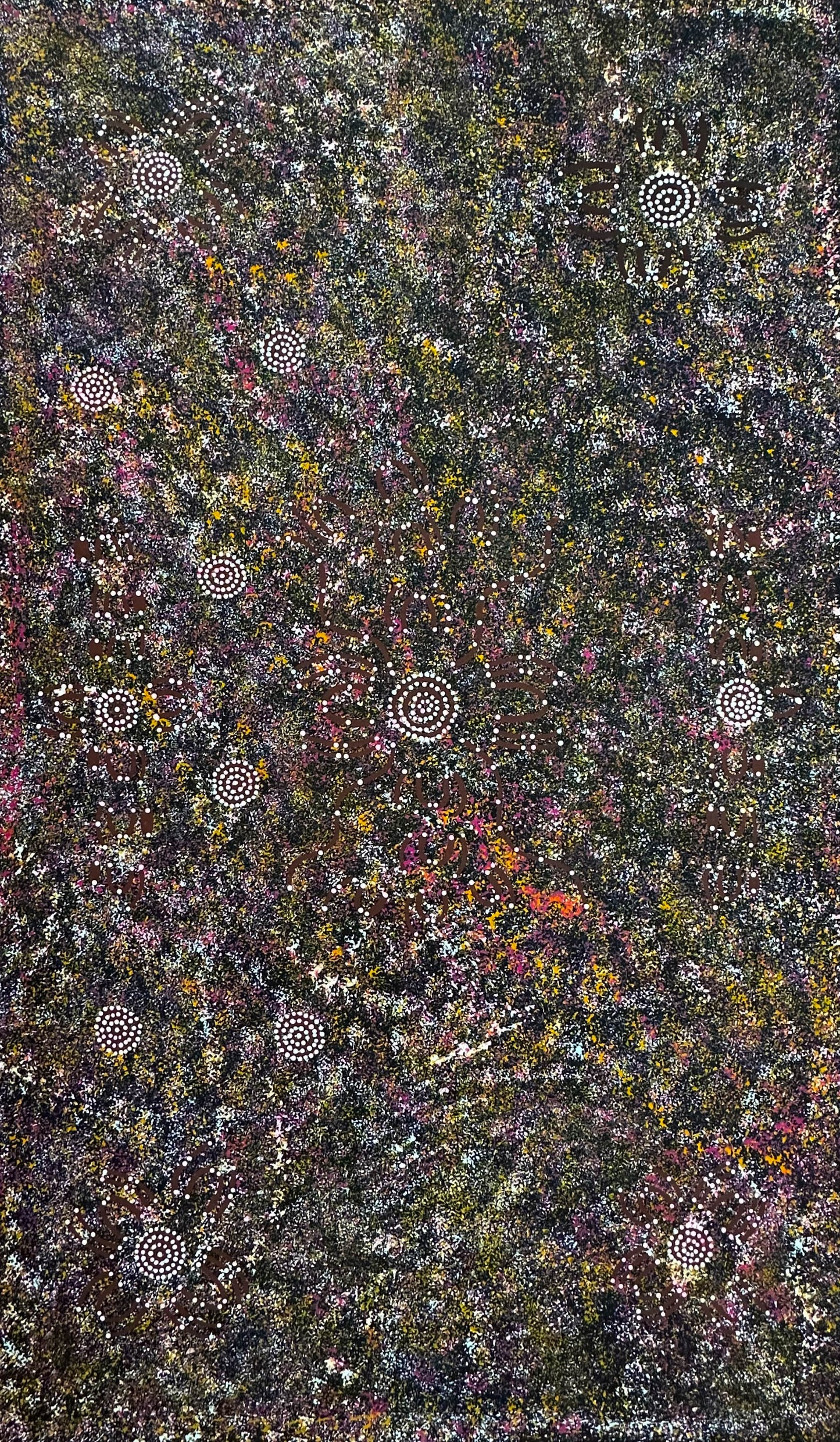 Mary Ross Nabarula + Willowra + Indigenous Art + Aboriginal Art + Australian Art + Darwin Based Gallery + Dot Art Painting + Beautiful Artwork + Art for sale + painting for sale 