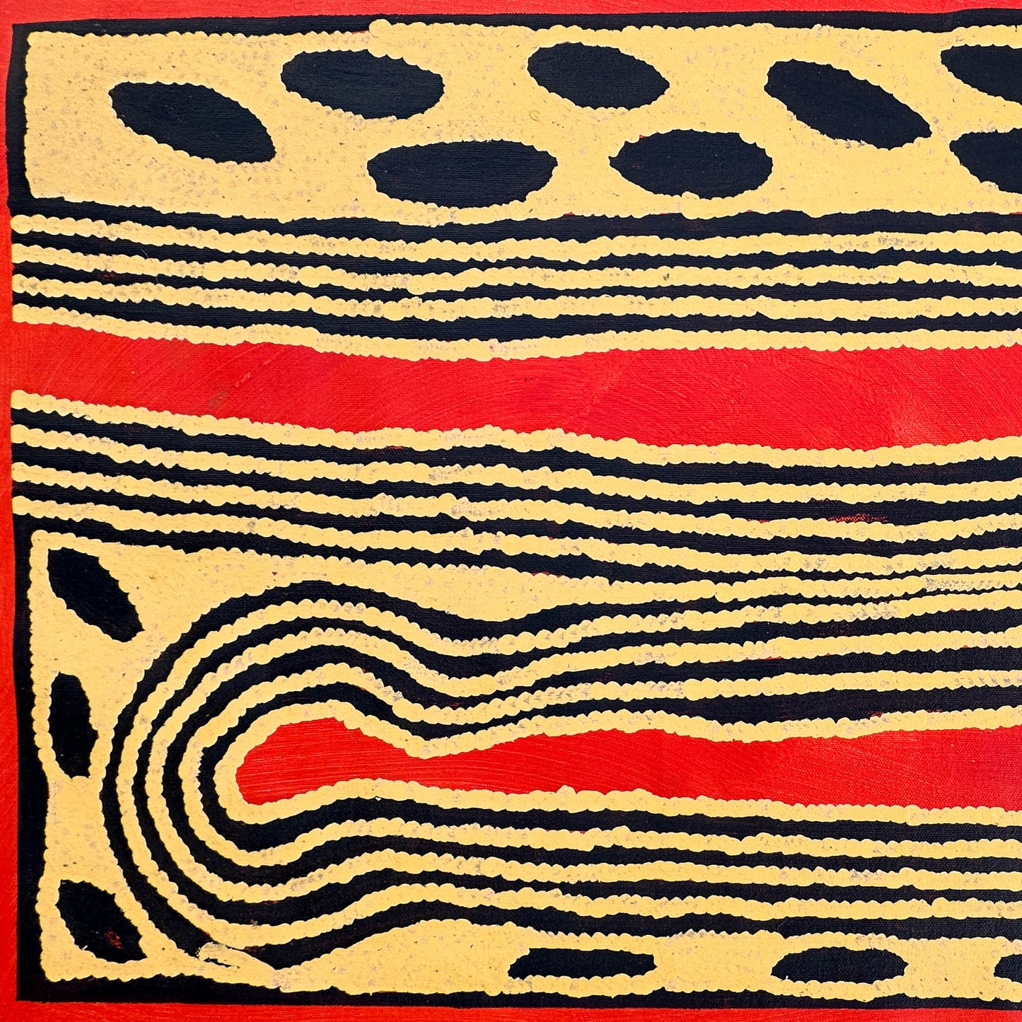 Ningura Naparrula Gibson, Wirrulnga, Western Desert Art, Australian art, Indigenous Art, Aboriginal art, art for sale, painting for sale, famous indigenous artist, Aboriginal art for sale, Indigenous art for sale, Women’s ceremony, dreaming, Altyerre Aboriginal Art, Art gallery, Darwin gallery, kintore, Pintupi, Australian stamp, paris, art collector, art lover, ethical art, original art, direct from the artist, muse du quai branly, décor, office décor, wall art, interior decorating, interior, home décor, d