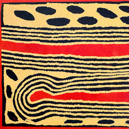 Ningura Naparrula Gibson, Wirrulnga, Western Desert Art, Australian art, Indigenous Art, Aboriginal art, art for sale, painting for sale, famous indigenous artist, Aboriginal art for sale, Indigenous art for sale, Women’s ceremony, dreaming, Altyerre Aboriginal Art, Art gallery, Darwin gallery, kintore, Pintupi, Australian stamp, paris, art collector, art lover, ethical art, original art, direct from the artist, muse du quai branly, décor, office décor, wall art, interior decorating, interior, home décor, d