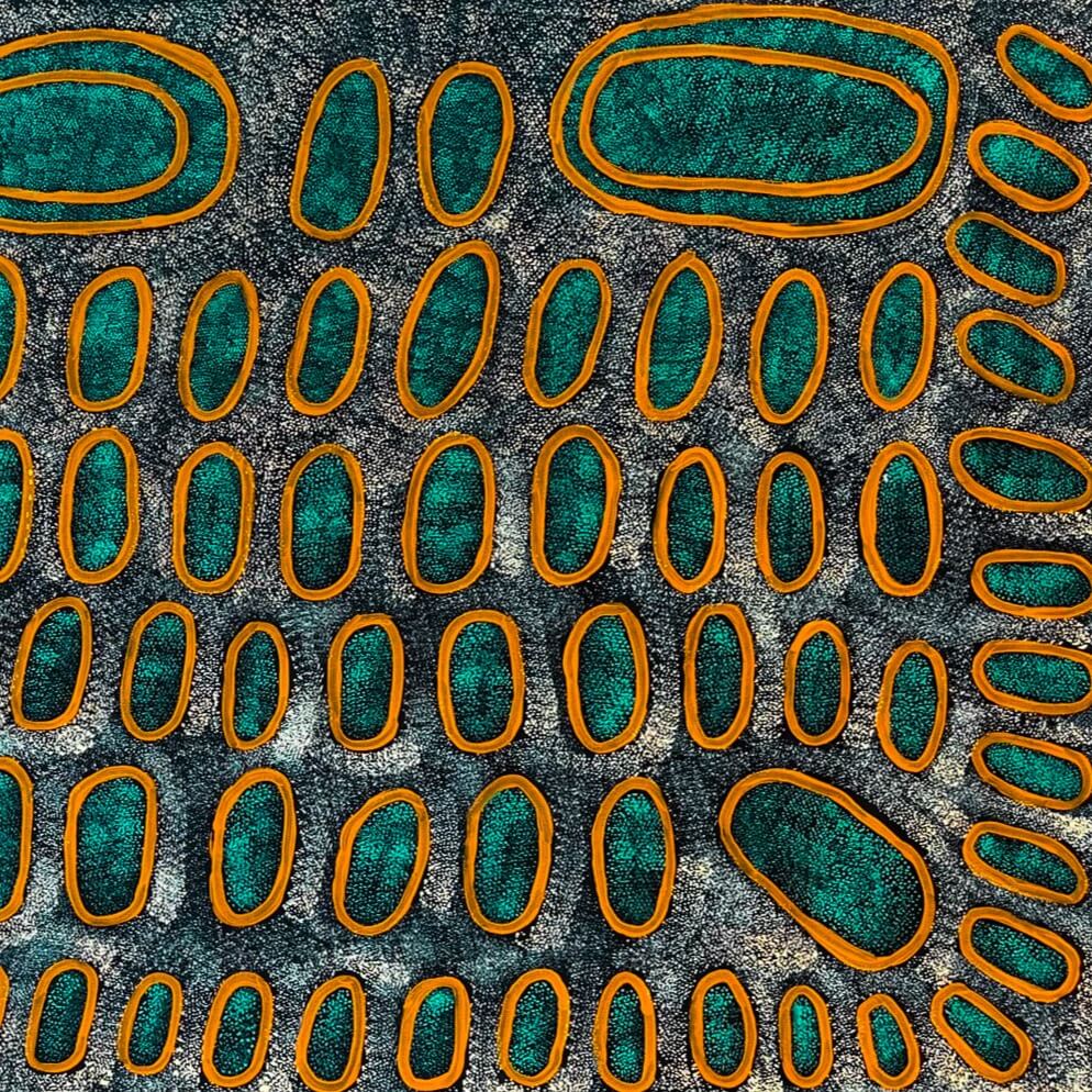 Ngoia Pollard Napaltjarri Swamps at Nyrripi Aboriginal Art - Acrylic on Linen