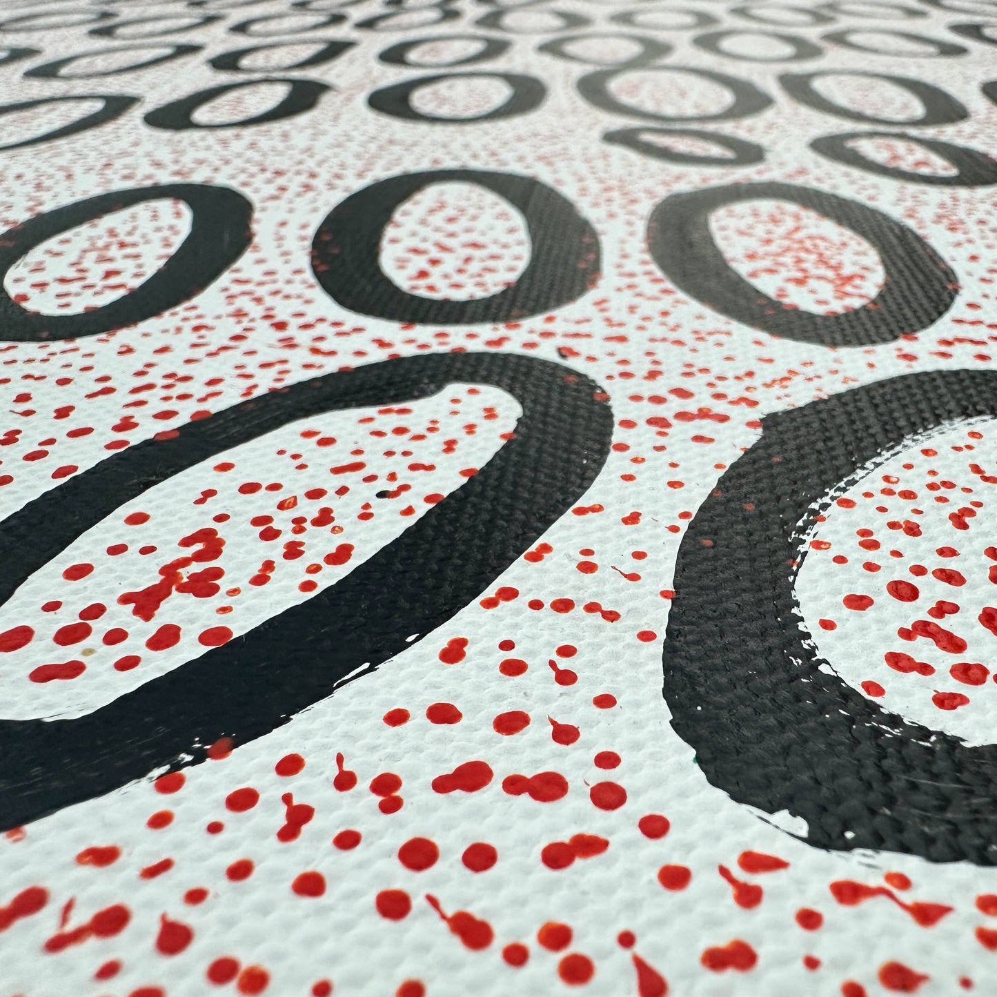Ngoia pollard napaltjarri, indigenous art, aboriginal art, Australian art, altyerre aboriginal art, art for sale, painting, painting for sale, swamps, swamps at nyrripi, haasts bluff, Walpiri, art gallery, contemporary art, Darwin gallery, family owned business, aboriginal culture, native Australian, artist, white, black, red, dot painting, dot art, art collector, original art, ethical art, direct from the artis, dreaming, dreamtime, story telling, indigenous culture, indigenous australia, first nations  