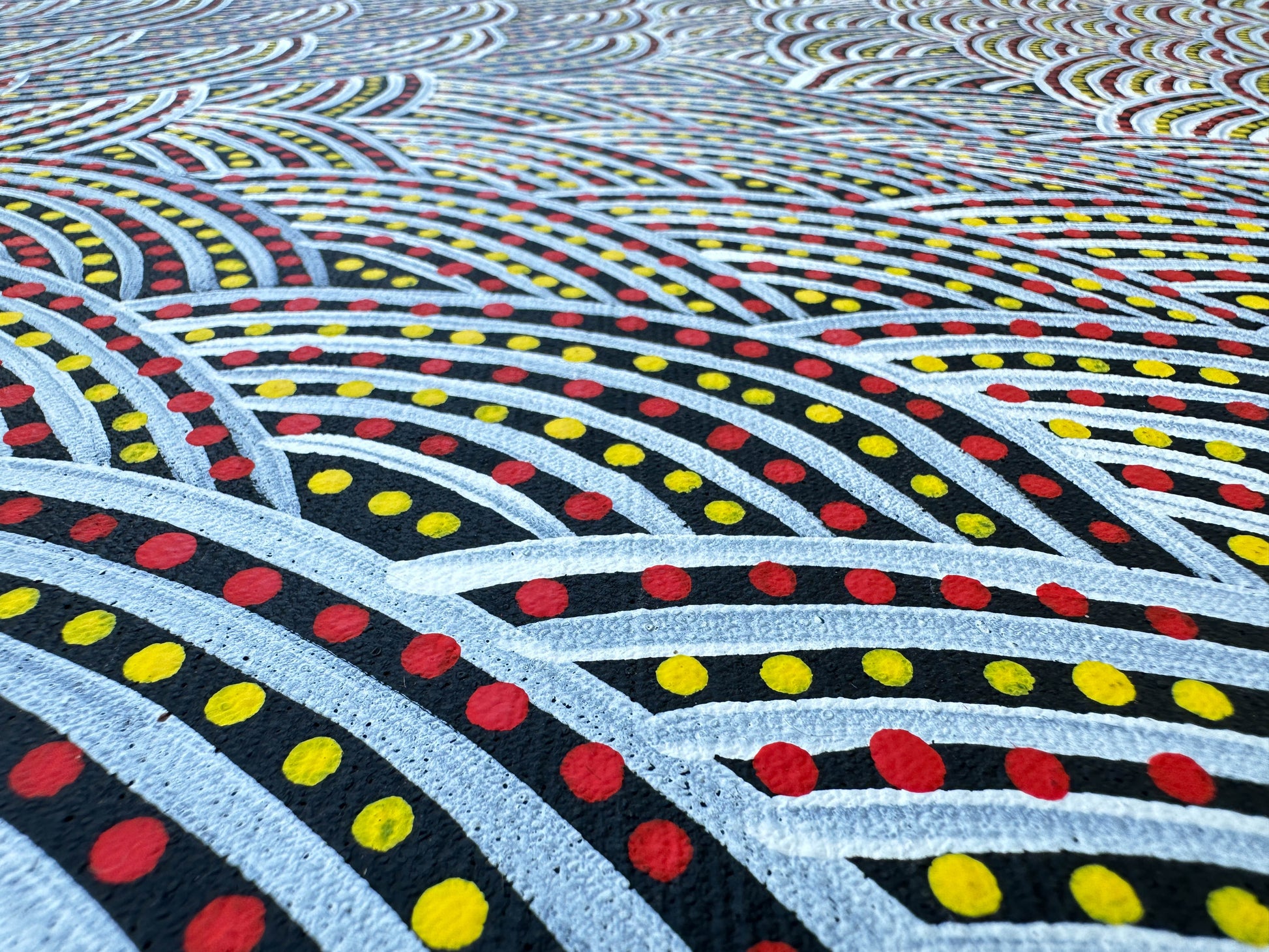 Patricia Kamara Rambler + Utopia + Aboriginal Art + Indigenous Art + Australian Art + Art for Sale + artwork for sale + painting for sale + Darwin based gallery + Dot artwork + Dot painting + body paint + women's ceremony + women's dreaming + altyerre aboriginal art + gallery