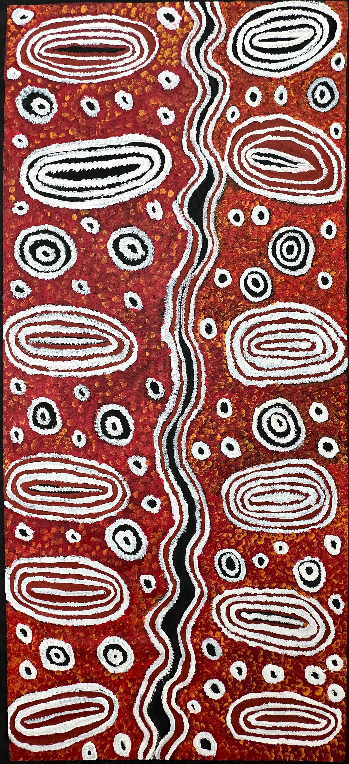 Pantjiti Mary Mclean, Kaltukatjara, docker river, western desert, Ngaatjatjarra, art for sale, indigenous art for sale, aboriginal art for sale, painting for sale, art decor,  interior decor, art work, art gallery, Altyerre aboriginal art, Darwin art gallery, painting, Australian art, dot art painting, art story , art collector, art lover, family business, ethical art, original art, famous artist, famous artist, direct from the artist, family business, knowledge, iconography, symbolism, story passed down