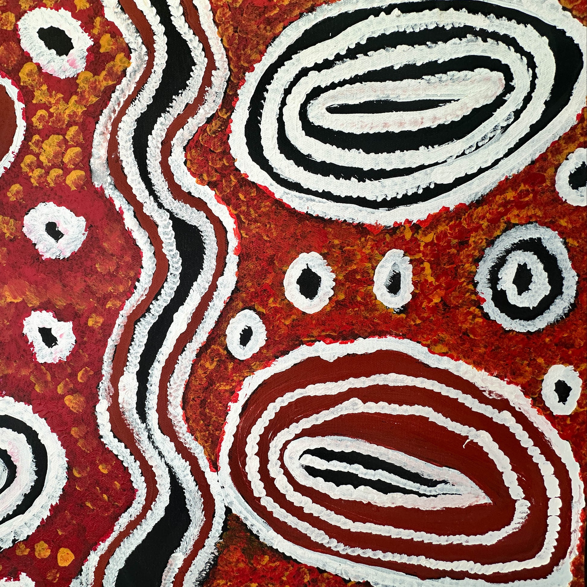 Pantjiti Mary Mclean, Kaltukatjara, docker river, western desert, Ngaatjatjarra, art for sale, indigenous art for sale, aboriginal art for sale, painting for sale, art decor,  interior decor, art work, art gallery, Altyerre aboriginal art, Darwin art gallery, painting, Australian art, dot art painting, art story , art collector, art lover, family business, ethical art, original art, famous artist, famous artist, direct from the artist, family business, knowledge, iconography, symbolism, story passed down