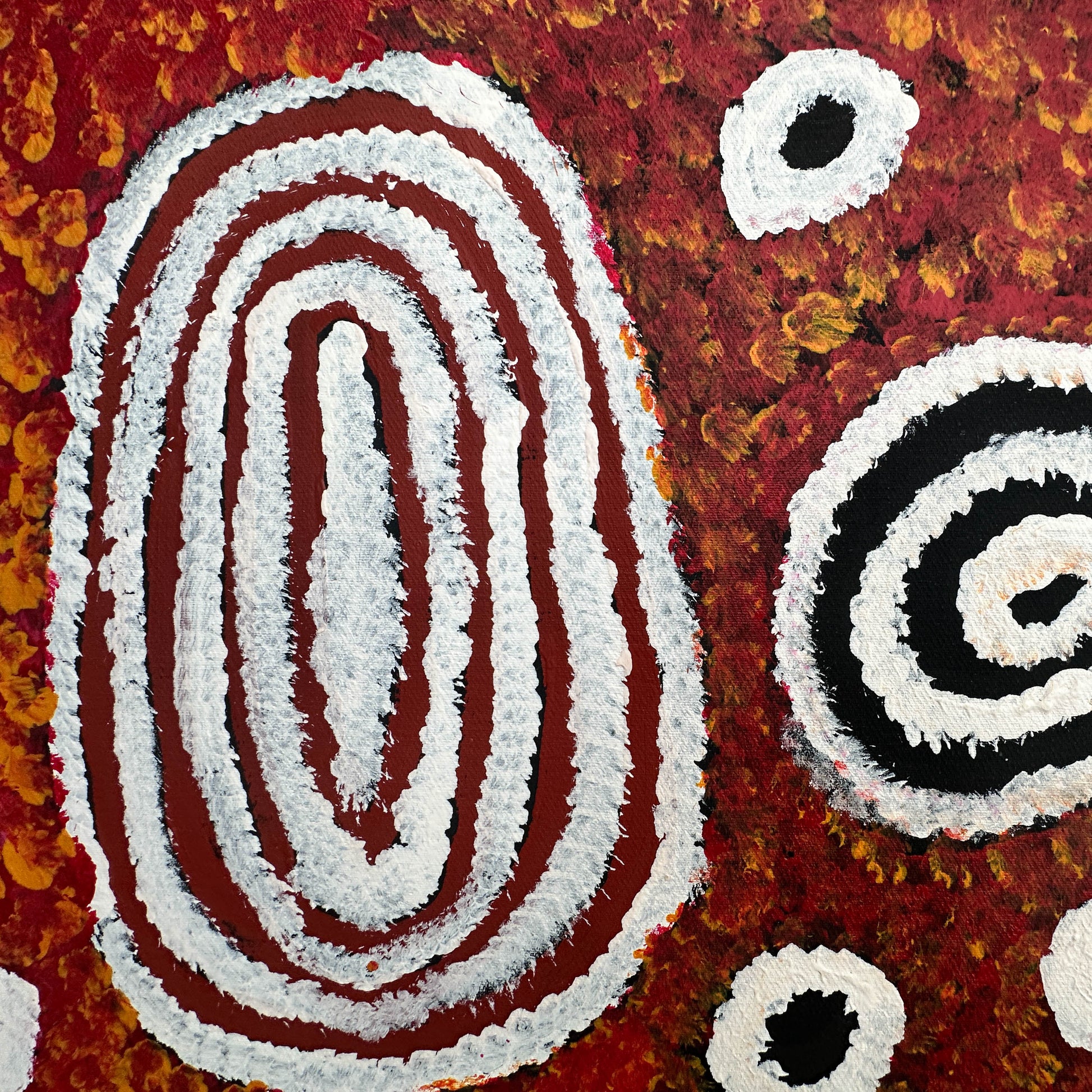 Pantjiti Mary Mclean, Kaltukatjara, docker river, western desert, Ngaatjatjarra, art for sale, indigenous art for sale, aboriginal art for sale, painting for sale, art decor,  interior decor, art work, art gallery, Altyerre aboriginal art, Darwin art gallery, painting, Australian art, dot art painting, art story , art collector, art lover, family business, ethical art, original art, famous artist, famous artist, direct from the artist, family business, knowledge, iconography, symbolism, story passed down