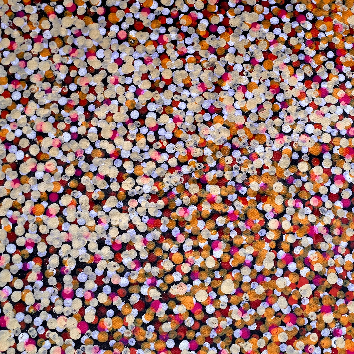 Polly Nelson Nangla, Polly Ngale, Polly Ngal, Utopia artist, Indigenous art, Aboriginal Art, Australian Art, Bush Plum dreaming, dot painting, dot art, art for sale, painting for sale, indigenous art for sale, aboriginal art for sale, altyerre aboriginal art, art décor, interior décor, interior design, colourful, home décor, office décor, art collector, Darwin gallery, art gallery, northern territory, family business, bush tucker, bush food, interior designer, wall art, bush plum dreaming