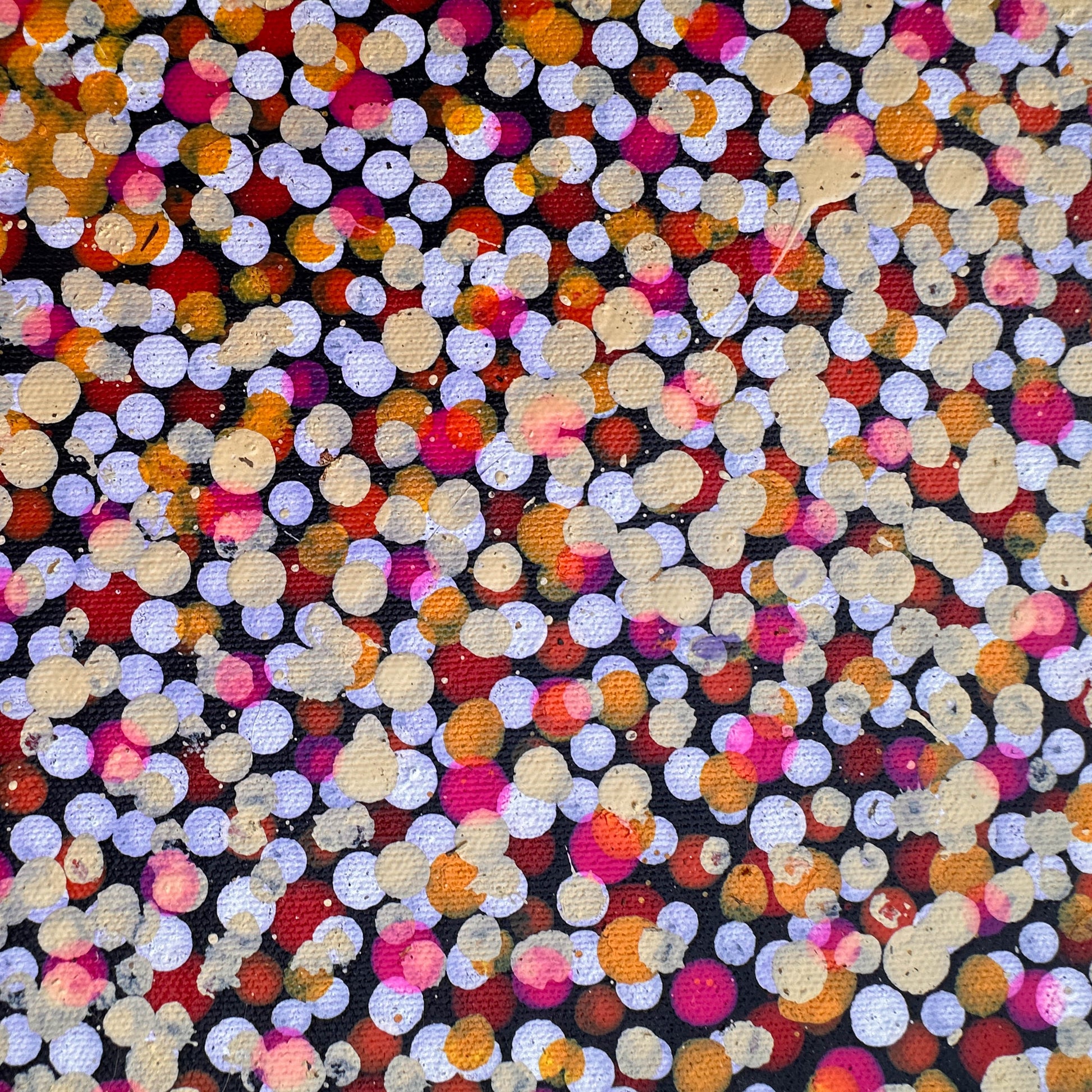 Polly Nelson Nangla, Polly Ngale, Polly Ngal, Utopia artist, Indigenous art, Aboriginal Art, Australian Art, Bush Plum dreaming, dot painting, dot art, art for sale, painting for sale, indigenous art for sale, aboriginal art for sale, altyerre aboriginal art, art décor, interior décor, interior design, colourful, home décor, office décor, art collector, Darwin gallery, art gallery, northern territory, family business, bush tucker, bush food, interior designer, wall art, bush plum dreaming