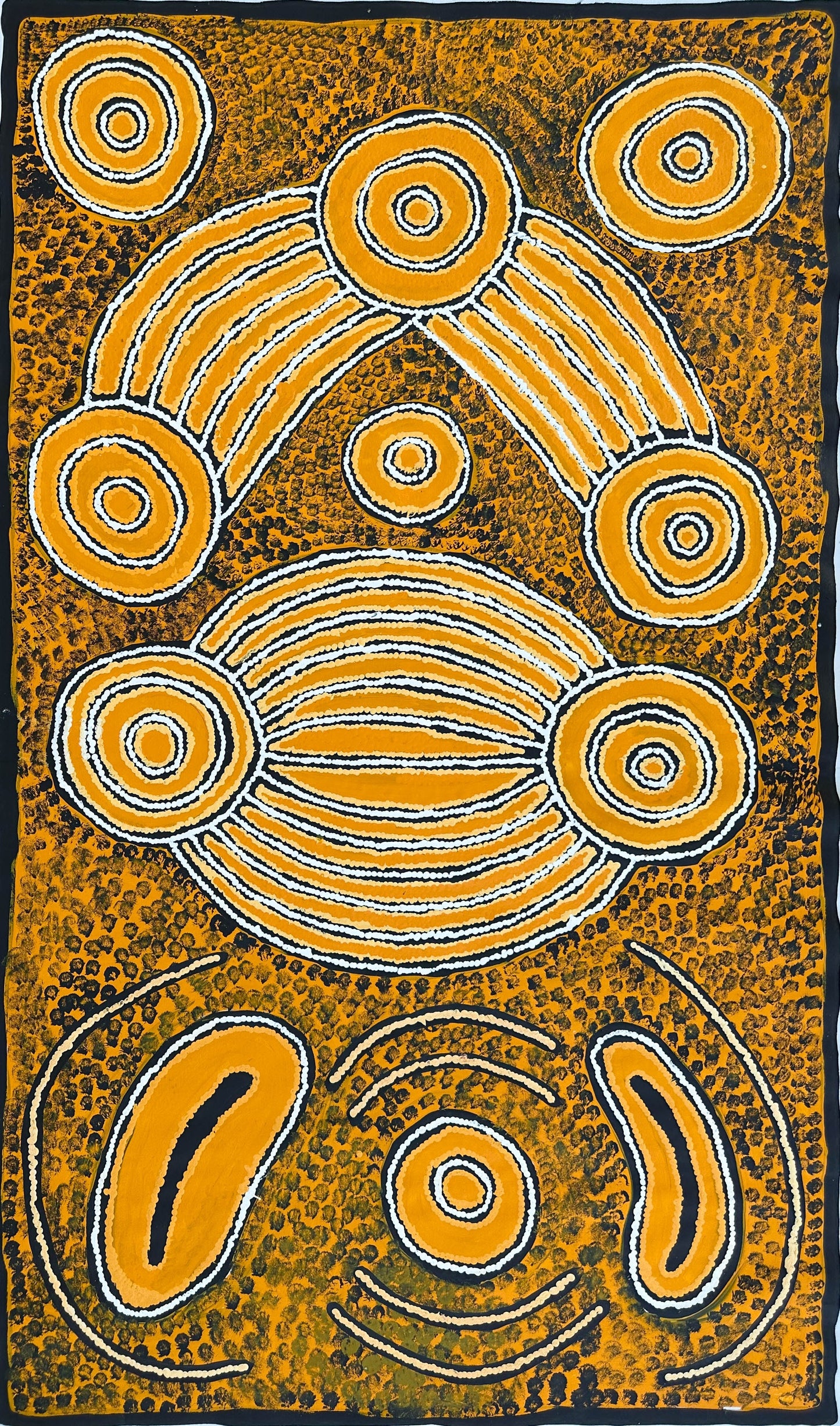 Rowena Pei Pei + Kaltukatjara +Docker River +Northern Territory + Pitjantjatjara + Aboriginal Art + Indigenous Art + Australian Art + Darwin Based Gallery + Artwork + Painting + Iconography + Symbolism