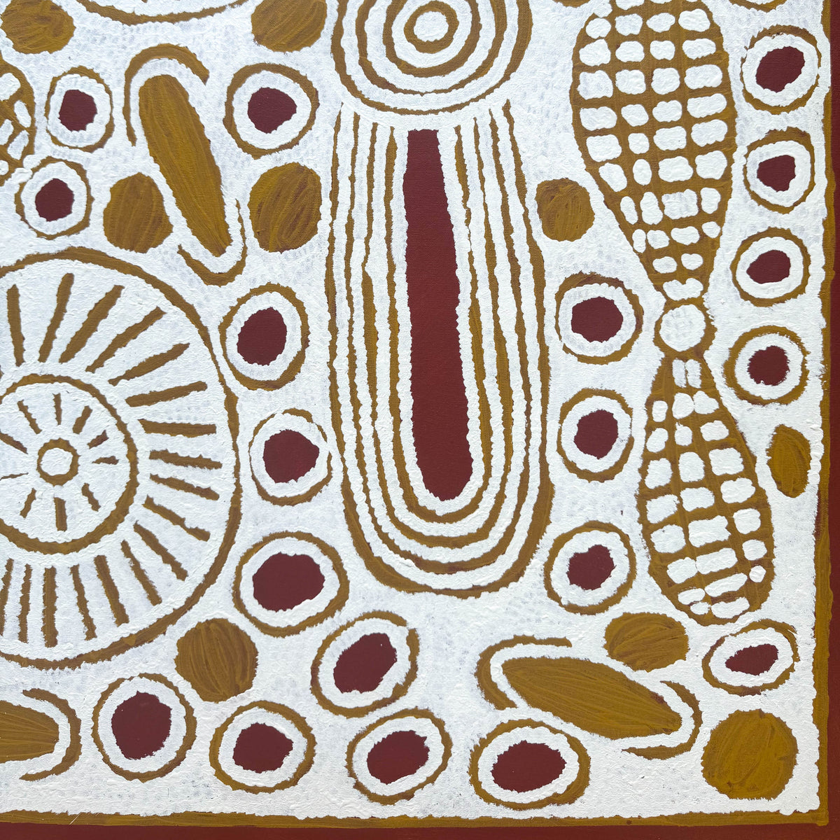 susan gibson napaltjarri, susan gibson, susan napaltjarri gibson, womens ceremony, tingari, symbolism, iconography, kintore, pintupi, western desert art, northern territory, aboriginal art, indigenous art, australian art, traditional art, authentic art, ethical art, original art, art, painting, altyerre aboriginal art, darwin gallery, art gallery, art for sale, painting for sale, family business, wall art, decor, interior design, interior decor