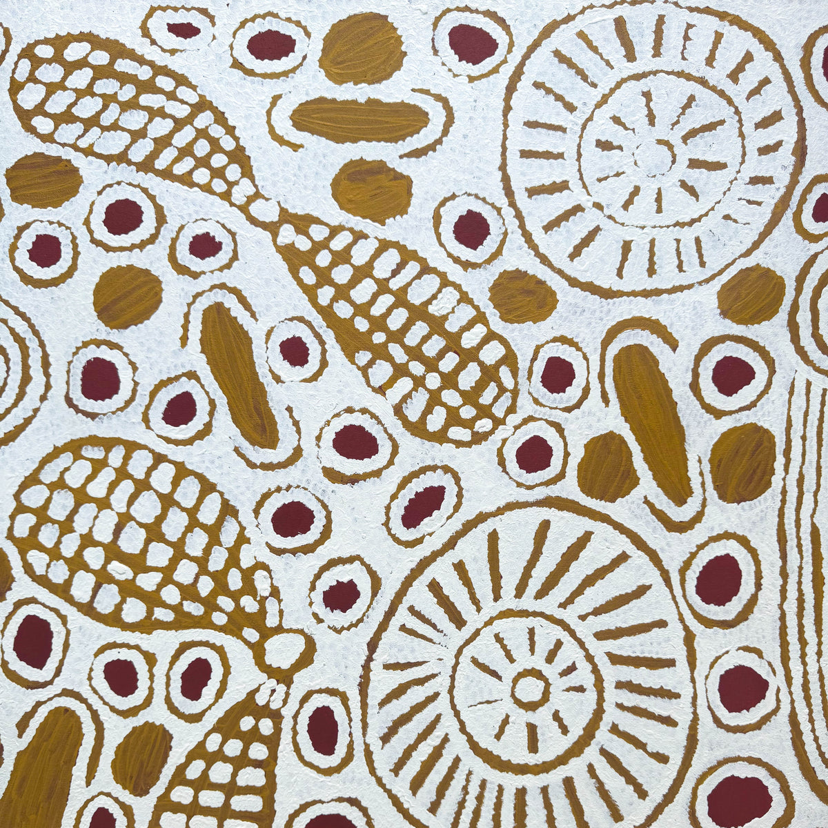 susan gibson napaltjarri, susan gibson, susan napaltjarri gibson, womens ceremony, tingari, symbolism, iconography, kintore, pintupi, western desert art, northern territory, aboriginal art, indigenous art, australian art, traditional art, authentic art, ethical art, original art, art, painting, altyerre aboriginal art, darwin gallery, art gallery, art for sale, painting for sale, family business, wall art, decor, interior design, interior decor