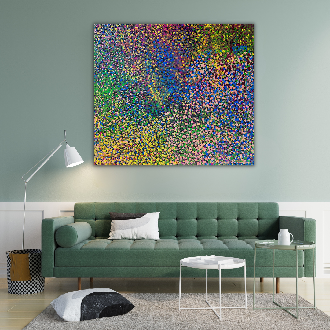 Polly Nelson Nangla, Polly Ngale, Polly Ngal, Utopia artist, Indigenous art, Aboriginal Art, Australian Art, Bush Plum dreaming, dot painting, dot art, art for sale, painting for sale, indigenous art for sale, aboriginal art for sale, altyerre aboriginal art, art décor, interior décor, interior design, colourful, home décor, office décor, art collector, Darwin gallery, art gallery, northern territory, family business, bush tucker, bush food, interior designer, wall art, bush plum dreaming