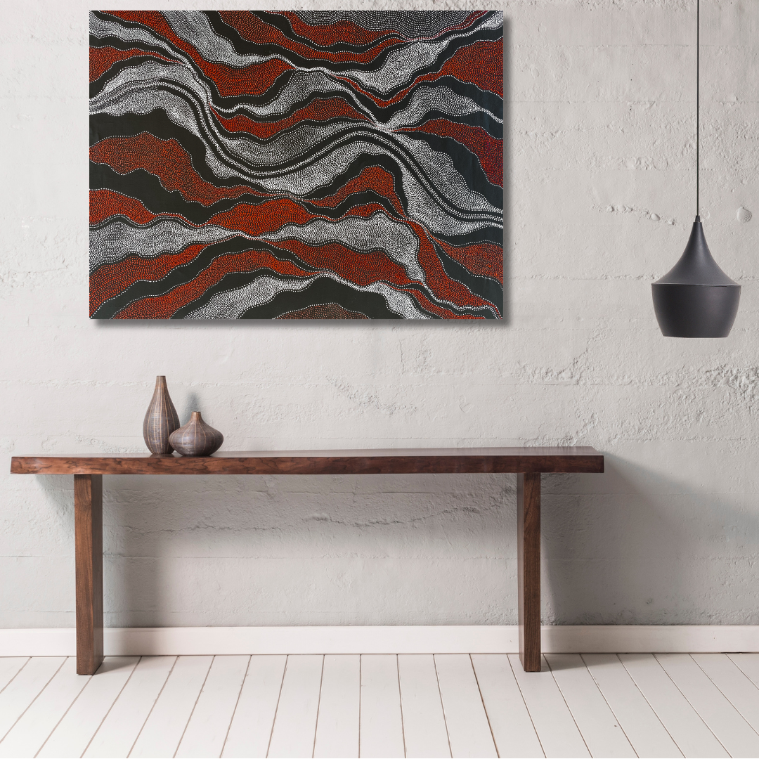 Anna Price, Anna Pitjara, Anna Petyarre, Anmatyerre, Utopia, Aboriginal Art, Indigenous Art, Aboriginal Art, Alice Springs, Northern Territory, Art for Sale, Painting for sale, Indigenous art for sale, Darwin Art Gallery, Dreaming, Dot art, Yam Seed, My Country, Women’s Dreaming, Altyerre Aboriginal Art, Famous Indigenous Artist, 