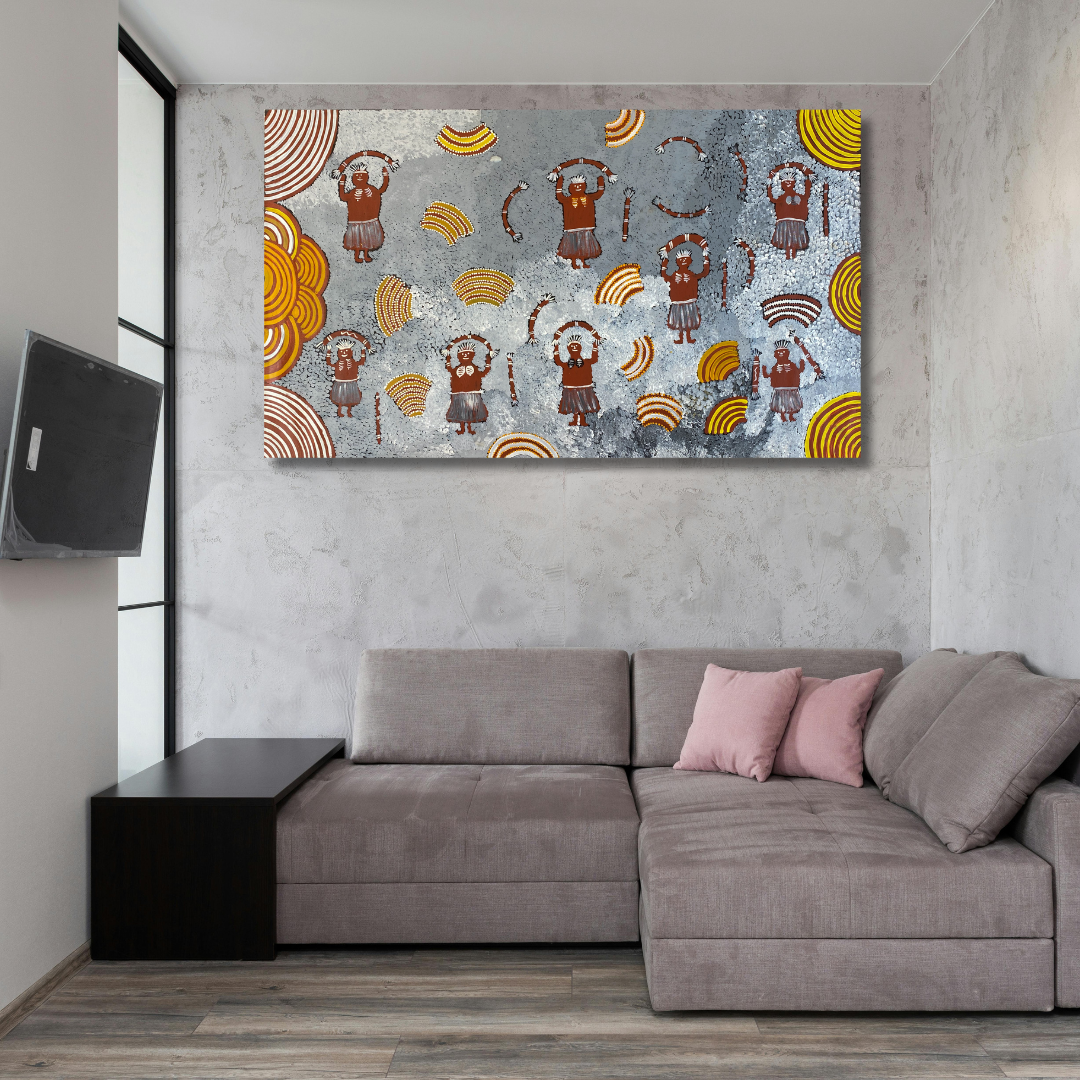 Janet golder Kngwarreye, utopia, bush tucker, yam flower, awelye, indigenous art, aboriginal art, Australian art, indigenous art for sale, art, indigenous painting for sale, family business, original art, authentic art, ethical art, altyerre aboriginal art, décor, interior design, art collector, art lover, art gallery, Darwin gallery, 