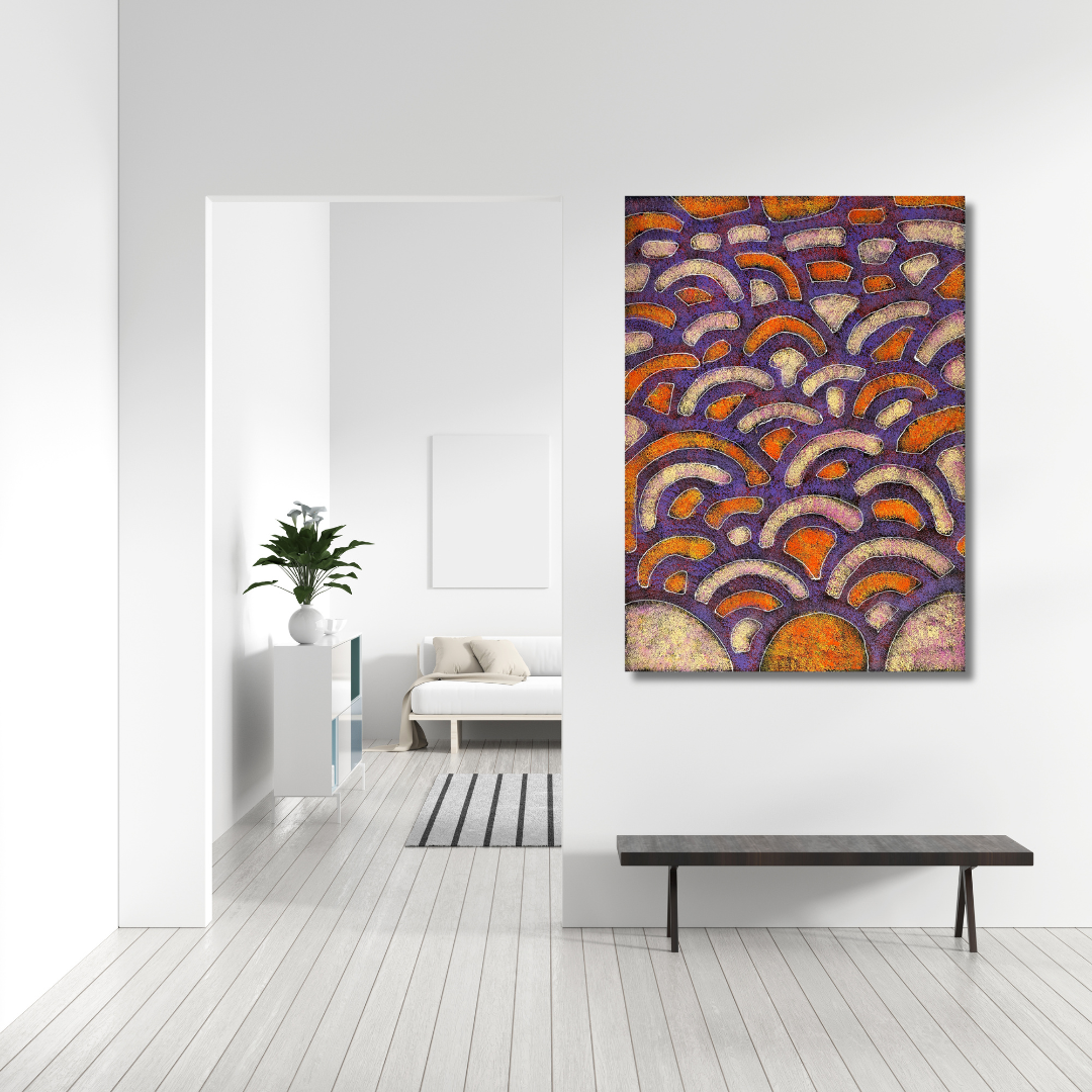 Janet golder Kngwarreye, utopia, bush tucker, yam flower, awelye, indigenous art, aboriginal art, Australian art, indigenous art for sale, art, indigenous painting for sale, family business, original art, authentic art, ethical art, altyerre aboriginal art, décor, interior design, art collector, art lover, art gallery, Darwin gallery, dot art, dot painting