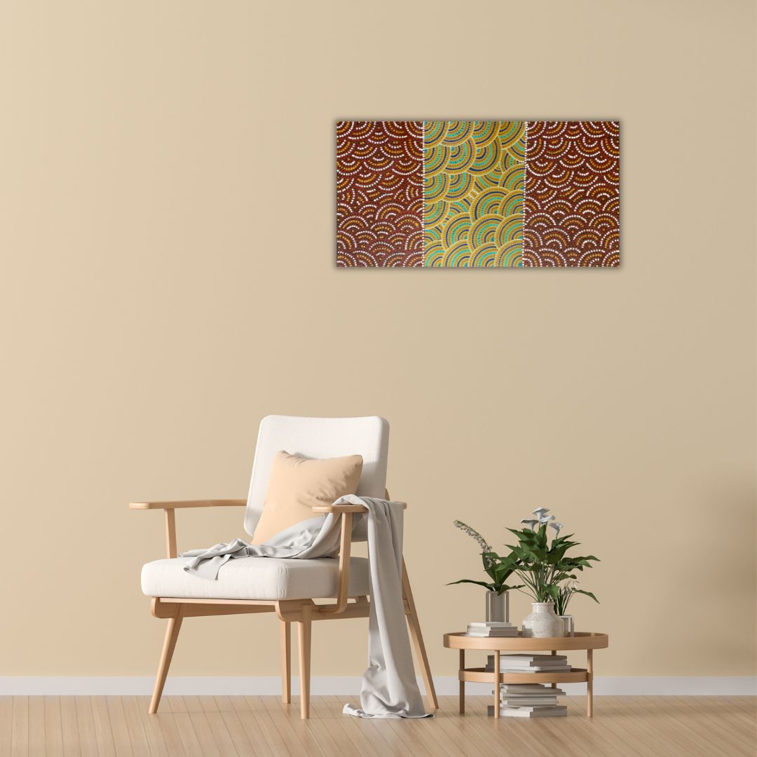 Marie Ryder Napangardi, Santa Teresa, Ltyentye Apurte,  Indigenous art, aboriginal art, Australian art, art, art for sale, painting for sale, painting, art collector, innovative, contemporary indigenous art, traditional art, dreaming, altyerre aboriginal art, art gallery, Darwin gallery, art décor, interior décor, family owned business, ethically sourced art, direct from the artist, original art, wall art, home art, office art, unique art, dot art, Dot painting, Body Paint, Awelye