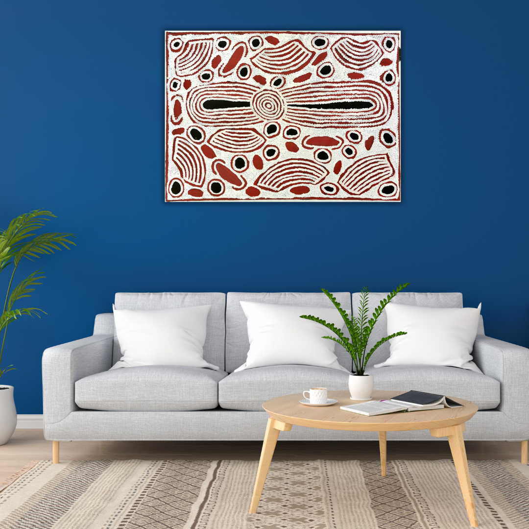#susannapaltjarrigibson #susangibson #kintore #northernterritory #indigenousart #aboriginalart #australianart #traditionalart #symbolism #iconography #art #artgallery #painting #paintingforsale #artforsale #wallart #artgallery #familybusiness #darwingallery #decor #interiordesign #interiordecor #authenticart #ethicalart #origionalart #altyerreaboriginalart