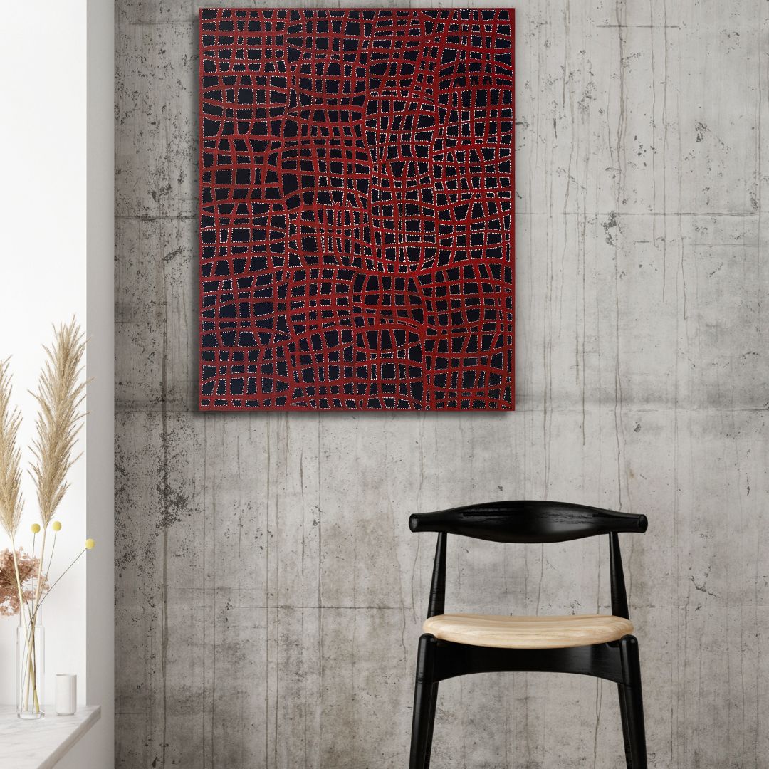 ABIE LOY KEMARRE - Aweyle - Aboriginal Art - Indigenous Artwork - Based in Darwin - Aboriginal Art - Australian Art + Tradtional art + Contemporary Art + Dot art work + dot painting 