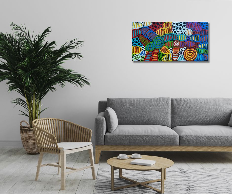 Betty Club Mbitjana + utopia + body paint + awelye + contemporary art + traditional art + body paint + indigenous art + Aboriginal Art + Australian Art + Darwin Based Gallery
