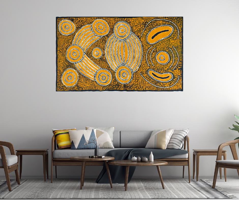 Rowena Pei Pei + Kaltukatjara +Docker River +Northern Territory + Pitjantjatjara + Aboriginal Art + Indigenous Art + Australian Art + Darwin Based Gallery + Artwork + Painting + Iconography + Symbolism