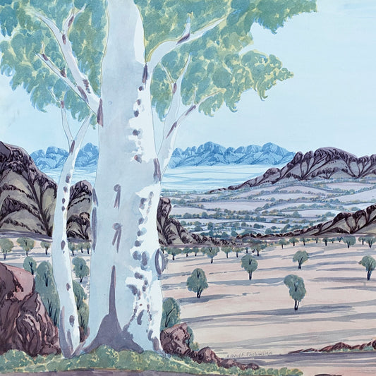 Arnulf Ebatarinja - Watercolour Art - Water colour painting - Indigenous Art - Aboriginal Art - Australian Art - Darwin  Based gallery - painting 