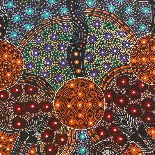 
Colleen Wallace, Colleen nungarrayi, colleen nungari, traditional art, contemporary art, altyere aboriginal art, aboriginal art, indigenous art, Australian art, dot painting, dot art work, art, artwork, art for sale, Ltyentye Apurte, painting, painting for sale, wall art, art gallery, Darwin gallery, northern territory, santa Teresa, décor, interior décor, interior design, dot painting, office décor, dot art, art collector, famous artist, dreamings, colour, colourful, intricate, Dream time sisters,
