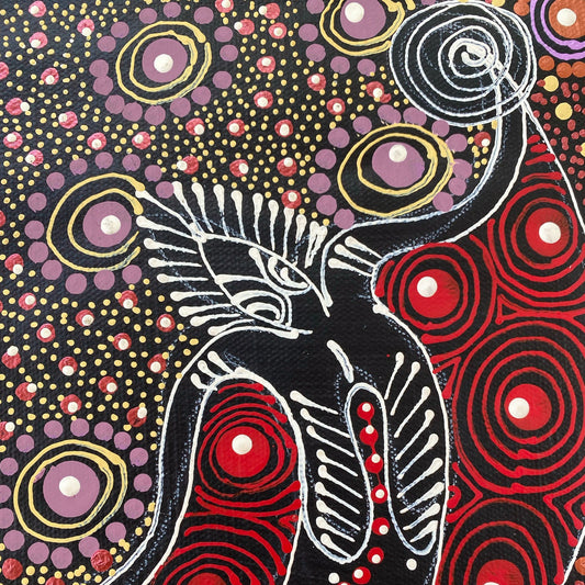 
Colleen Wallace, Colleen nungarrayi, colleen nungari, traditional art, contemporary art, altyere aboriginal art, aboriginal art, indigenous art, Australian art, dot painting, dot art work, art, artwork, art for sale, Ltyentye Apurte, painting, painting for sale, wall art, art gallery, Darwin gallery, northern territory, santa Teresa, décor, interior décor, interior design, dot painting, office décor, dot art, art collector, famous artist, dreamings, colour, colourful, intricate, Dream time sisters,
